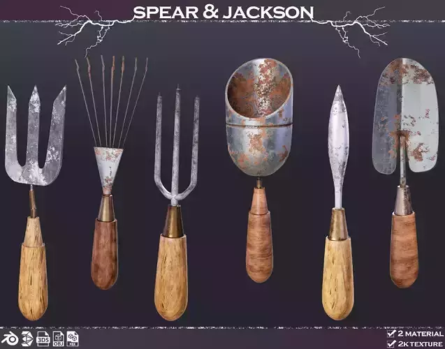 Spear Jackson garden set 3D model