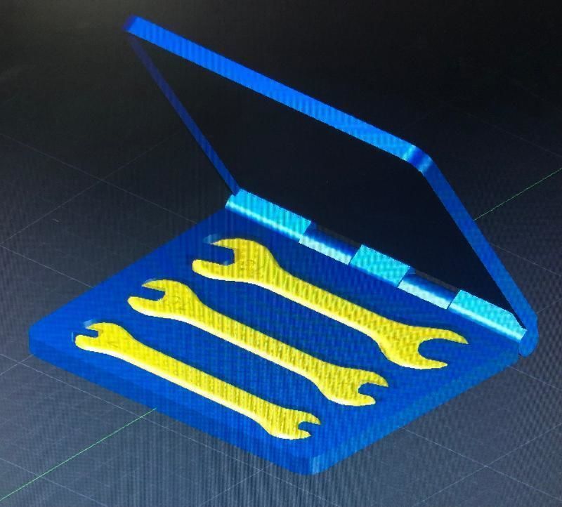 wrench kit with handy box print-in-place  3D print model_3