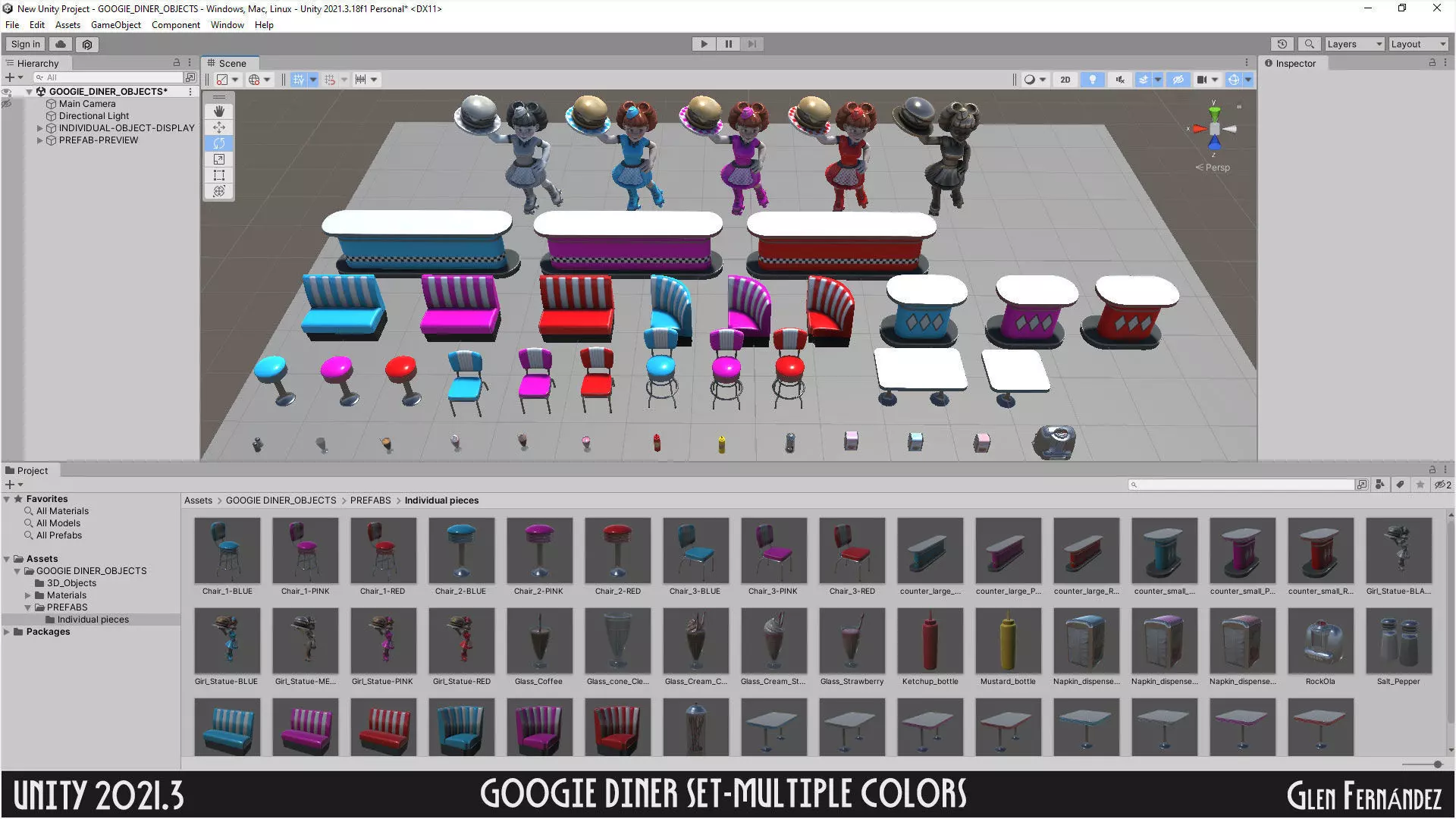 Vintage Googie Diner Item Pack Low Poly Low-poly 3D model_20