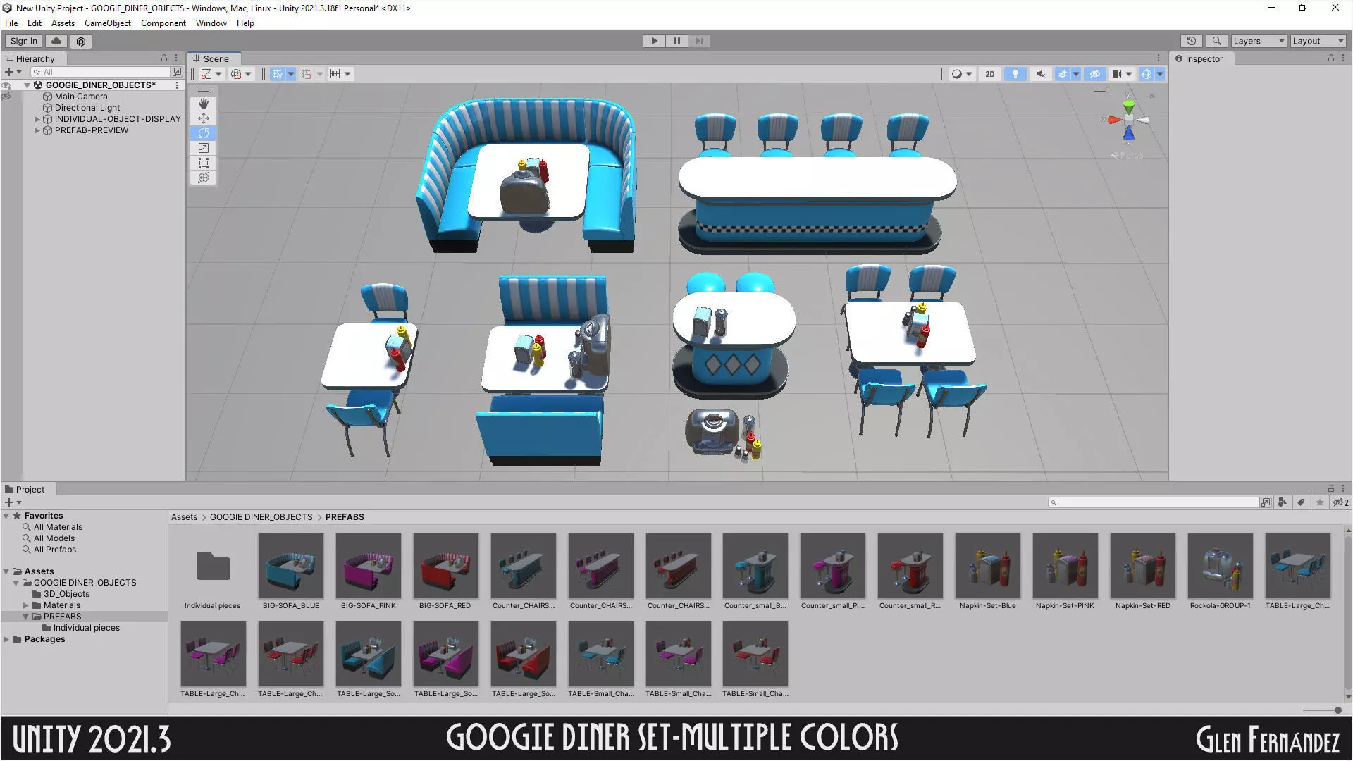 Vintage Googie Diner Item Pack Low Poly Low-poly 3D model_21