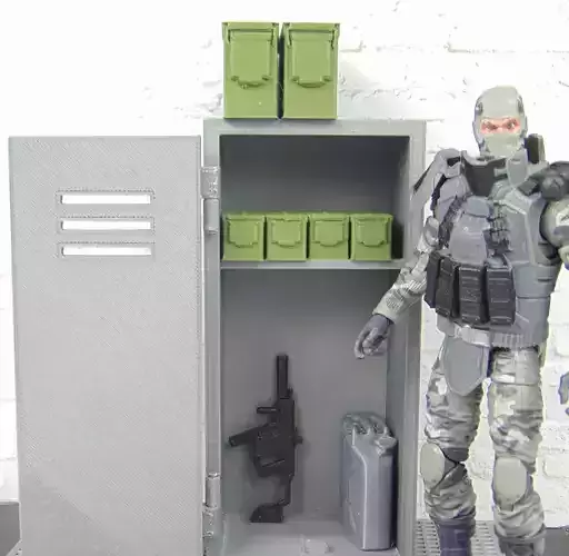 Custom GI JOE Classified Utility Locker Diorama Prop Accessory