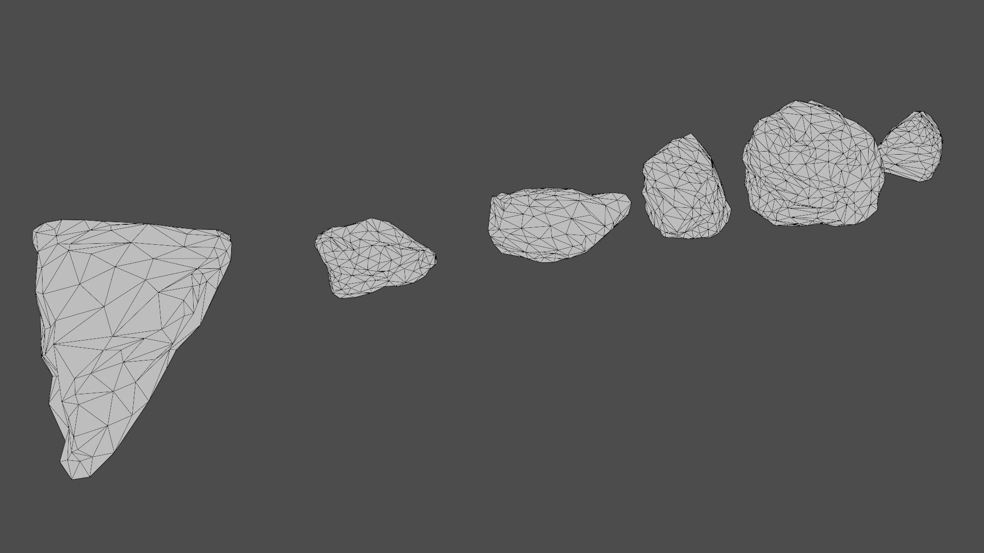 Forest stone set Free low-poly 3D model_2