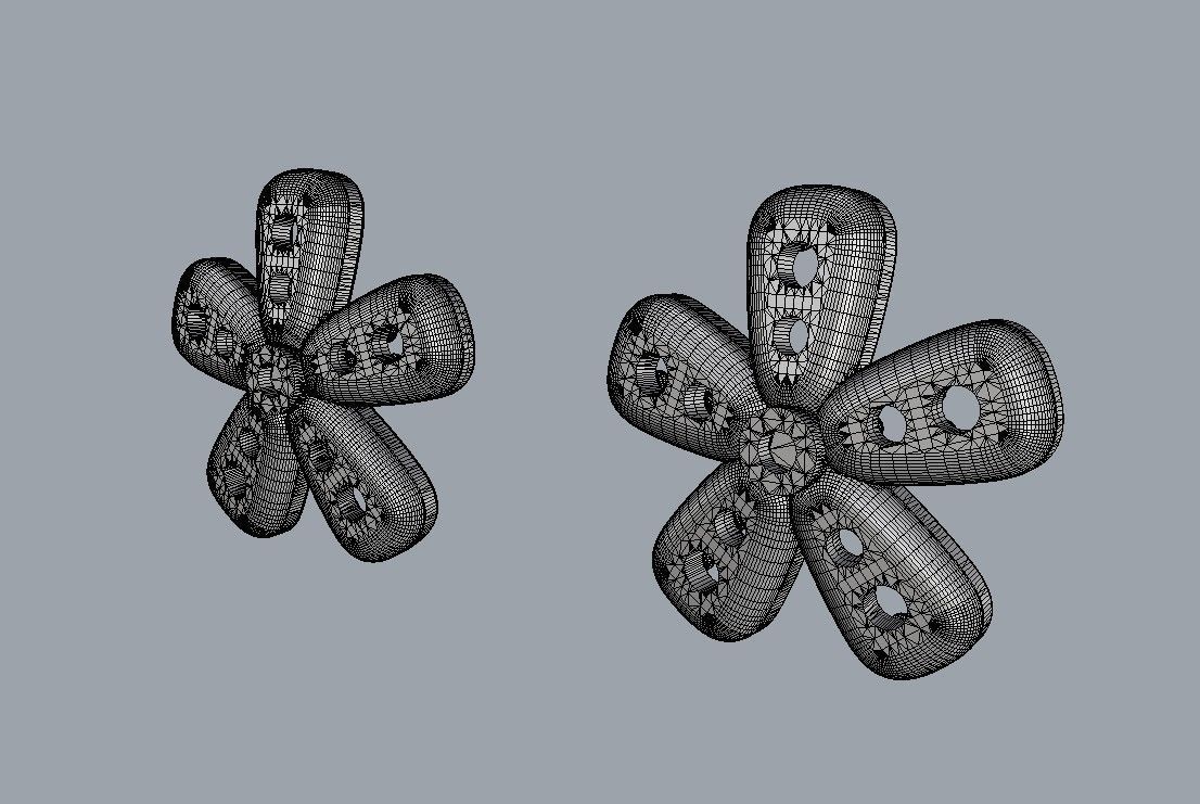 Flower Diamond Earrings 3D print model_15