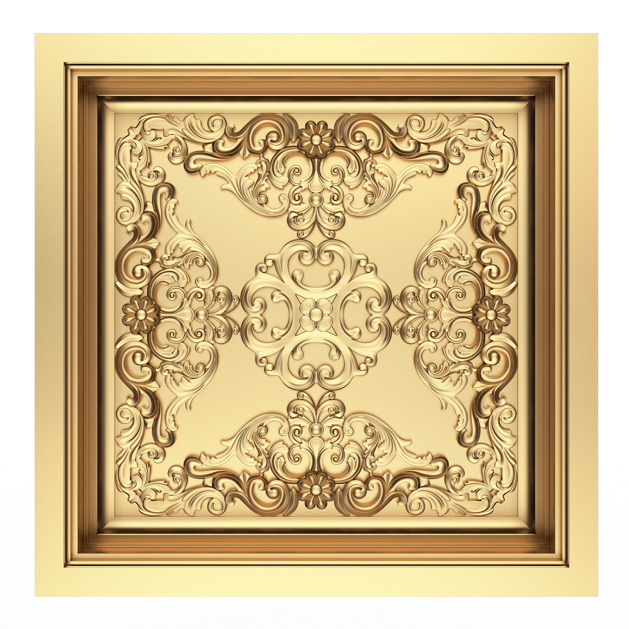 Collection of Ceiling Tiles Low-poly 3D model_7