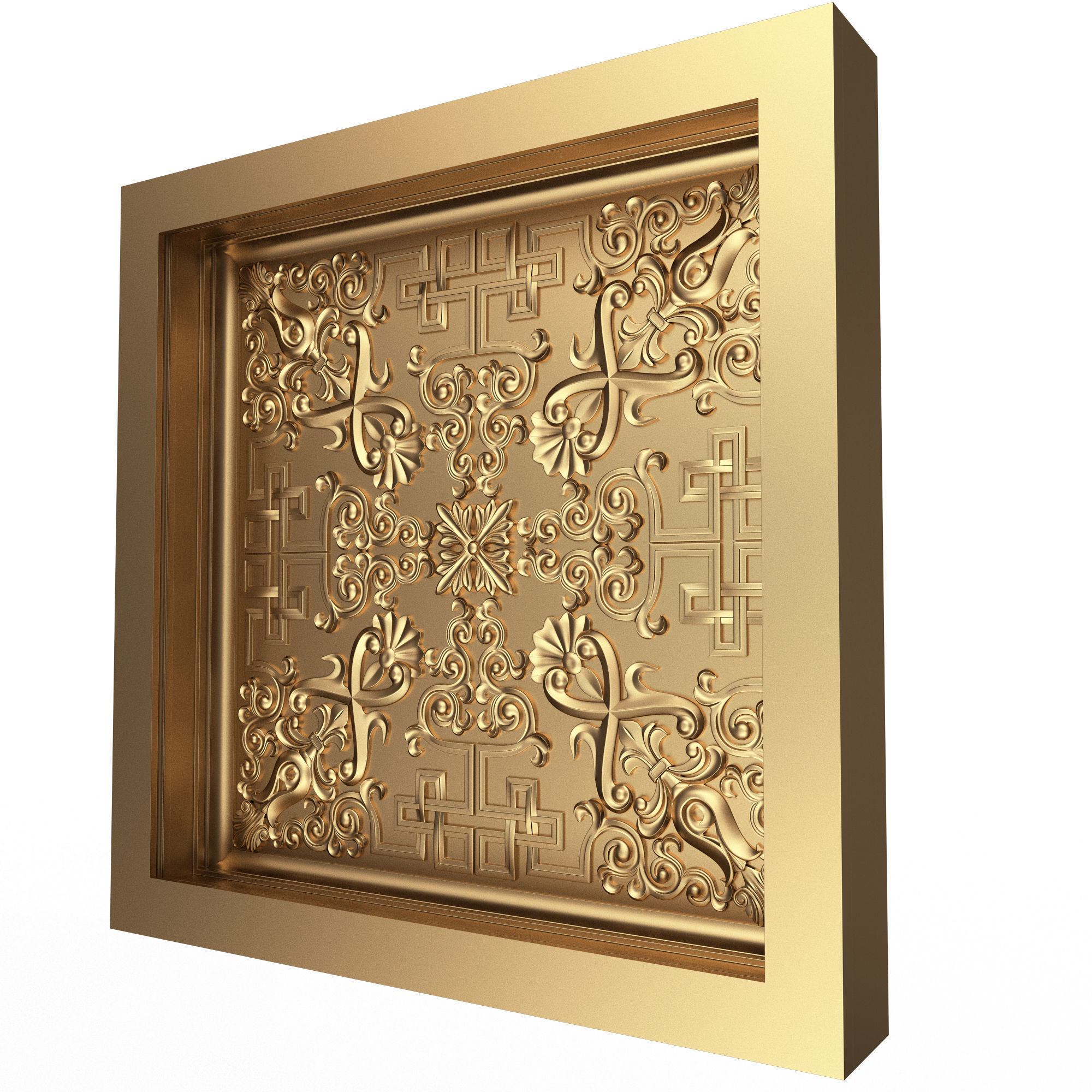 Collection of Ceiling Tiles Low-poly 3D model_3