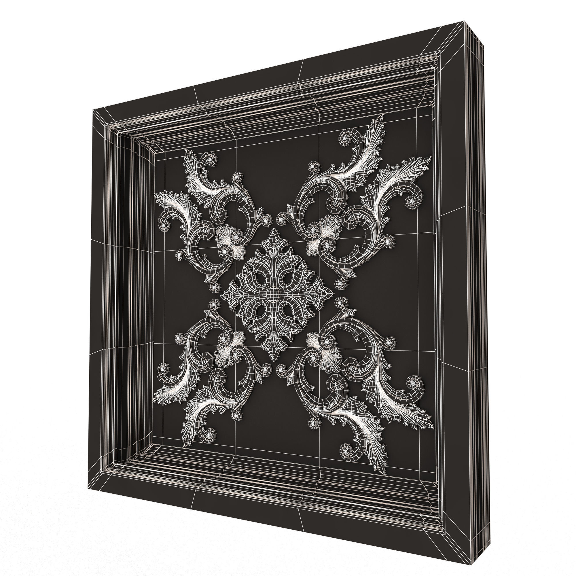 Collection of Ceiling Tiles Low-poly 3D model_45