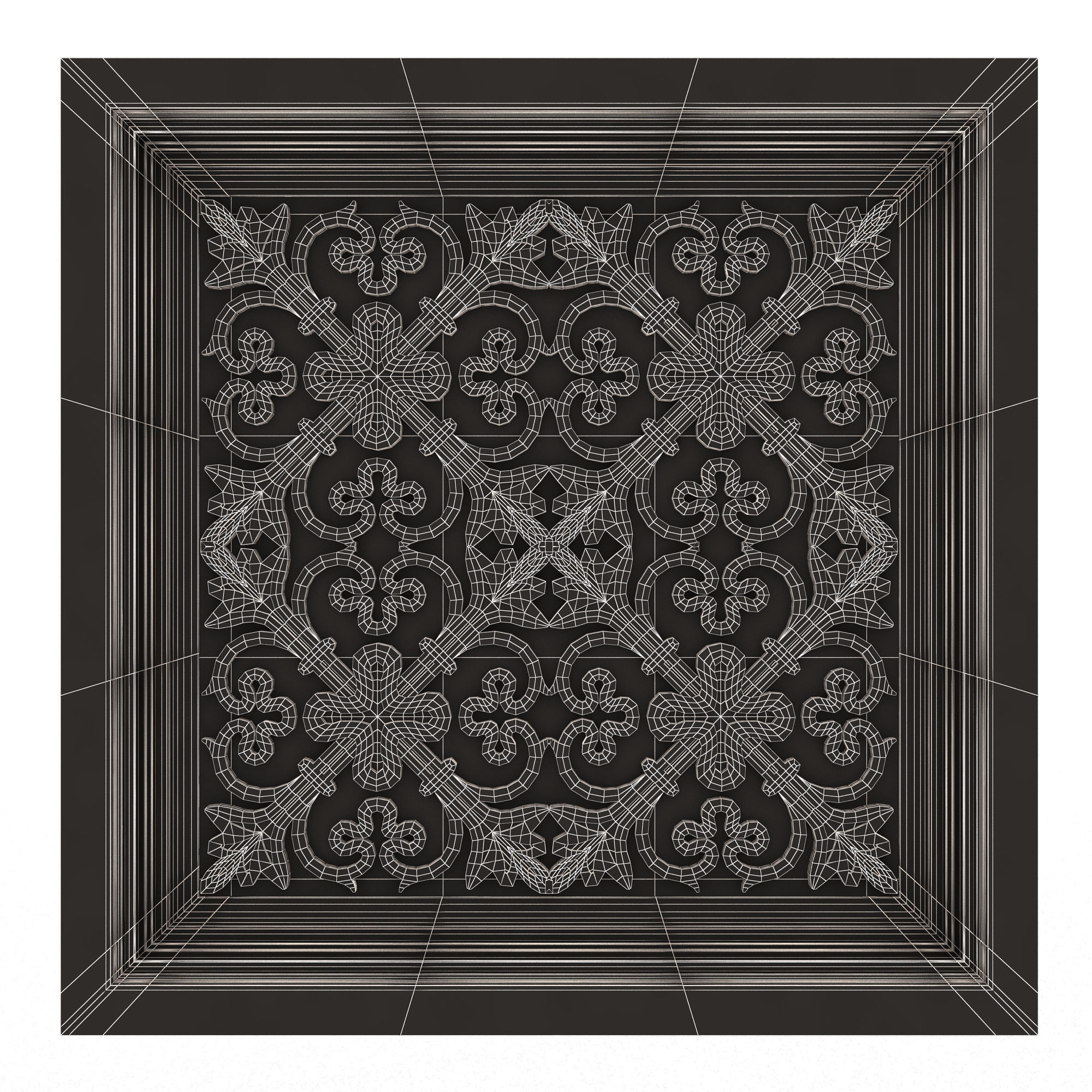 Collection of Ceiling Tiles Low-poly 3D model_37