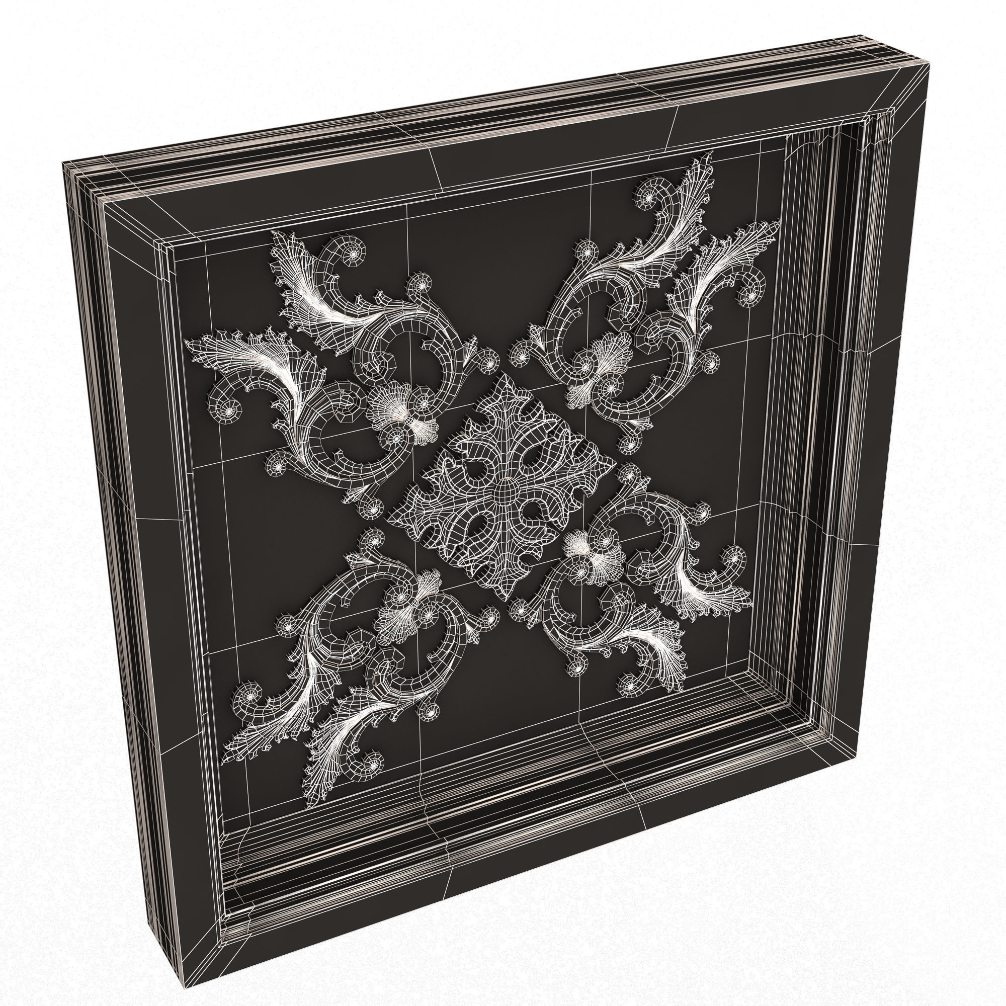 Collection of Ceiling Tiles Low-poly 3D model_44