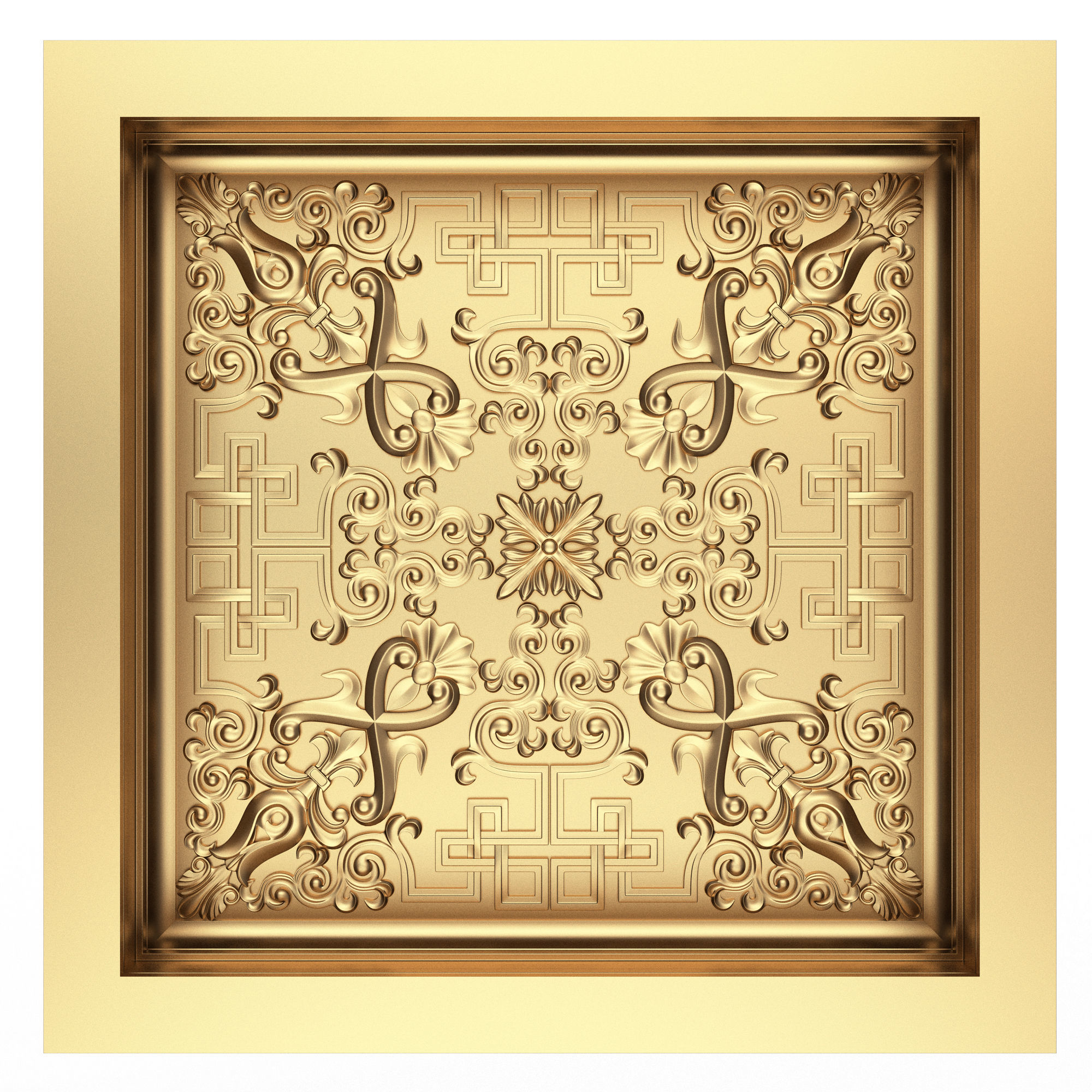 Collection of Ceiling Tiles Low-poly 3D model_1