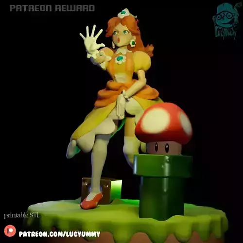 Daisy Super Mario Action Figure for print 3D print model