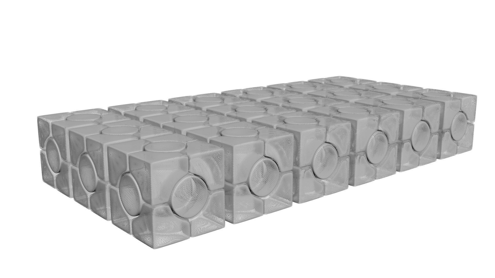 Six Spot Cubes Set 3D model_41