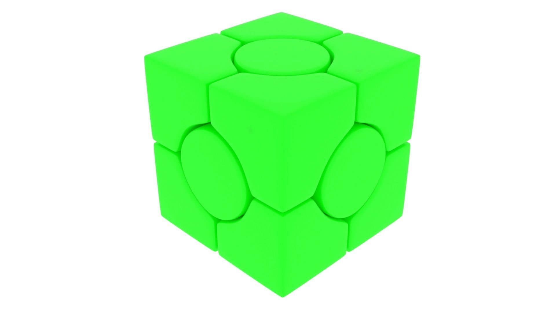 Six Spot Cubes Set 3D model_25
