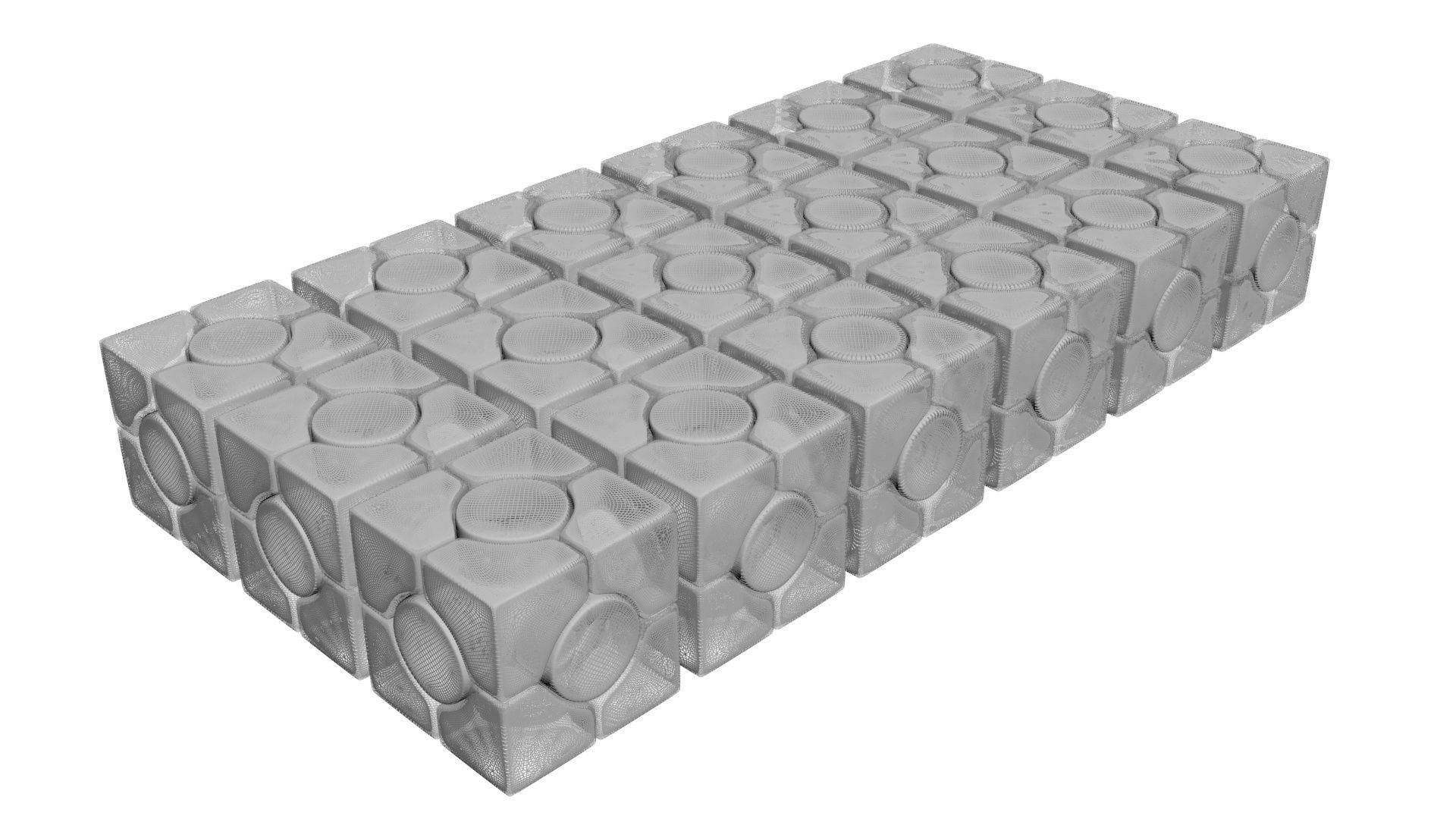 Six Spot Cubes Set 3D model_39