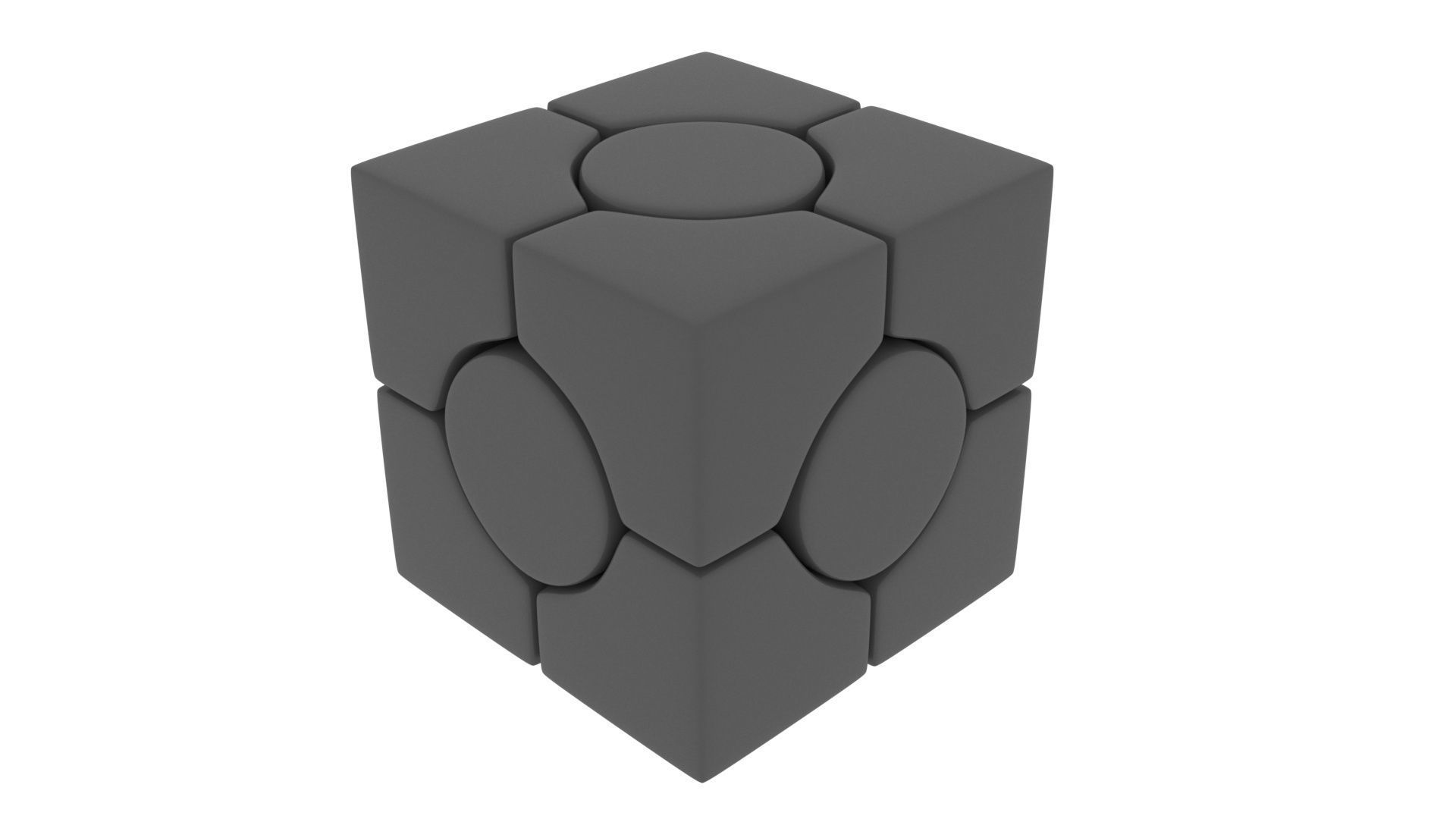 Six Spot Cubes Set 3D model_37