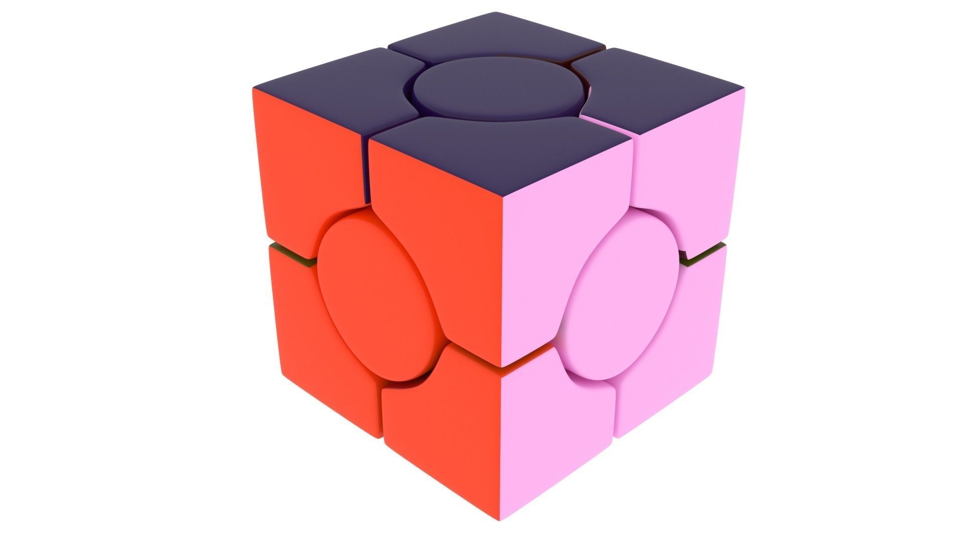 Six Spot Cubes Set 3D model_32