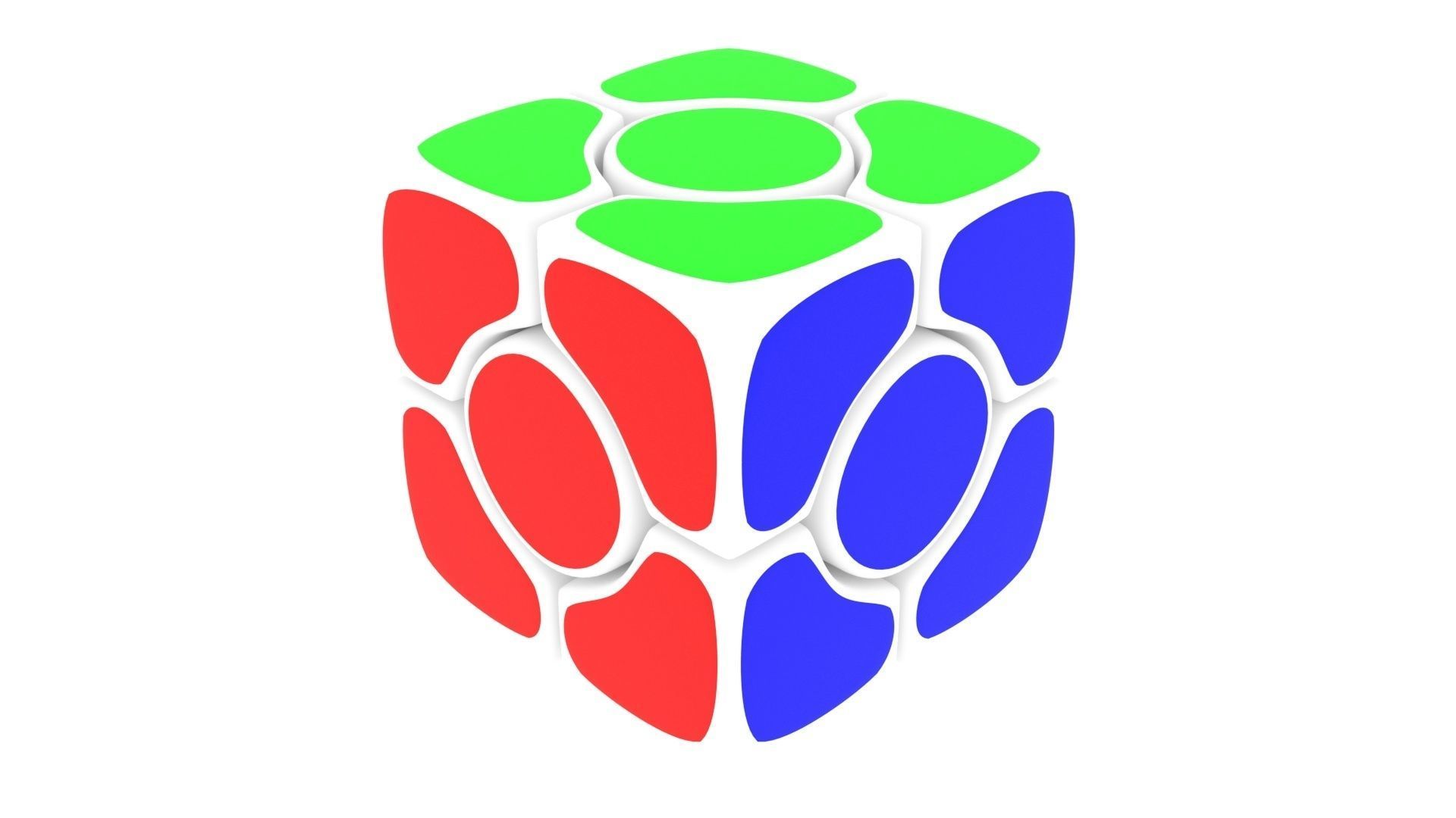 Six Spot Cubes Set 3D model_20