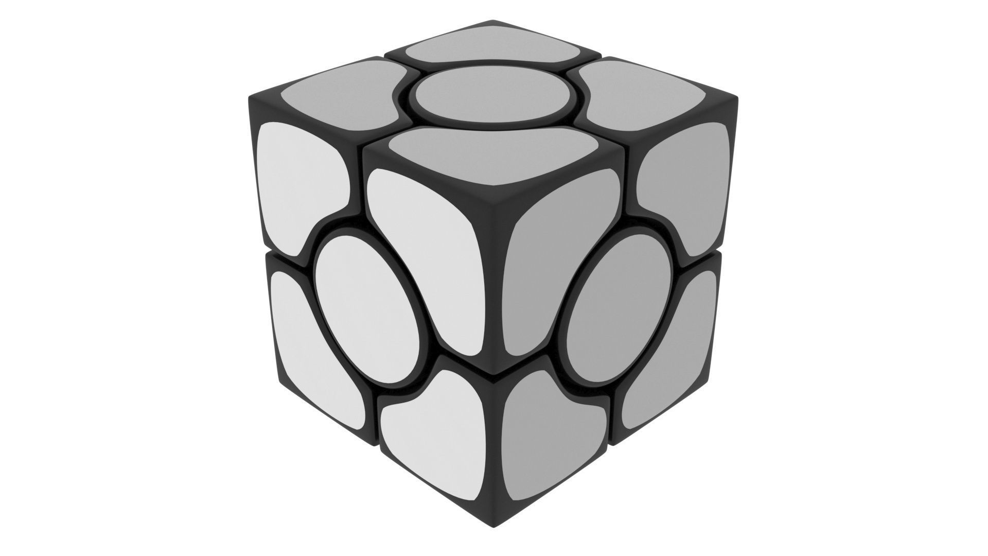 Six Spot Cubes Set 3D model_34