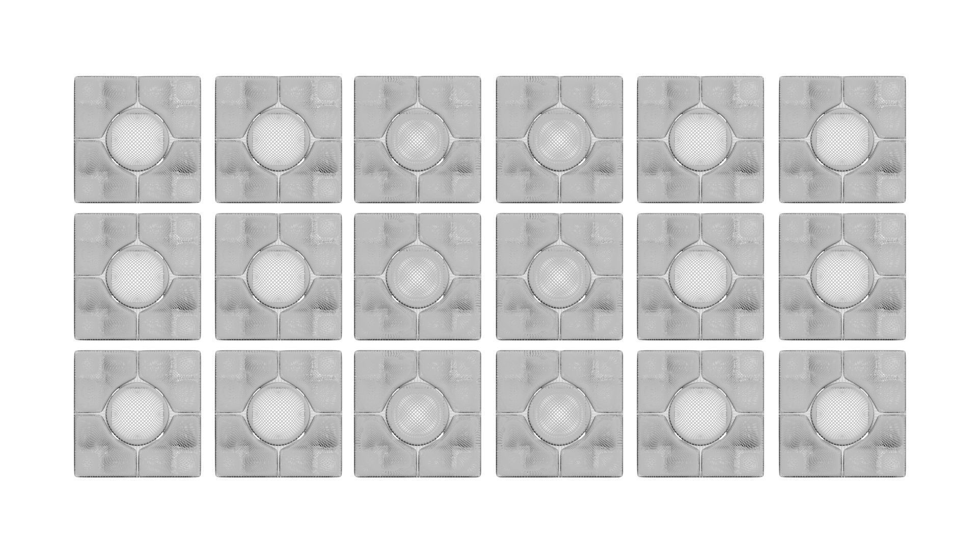 Six Spot Cubes Set 3D model_48