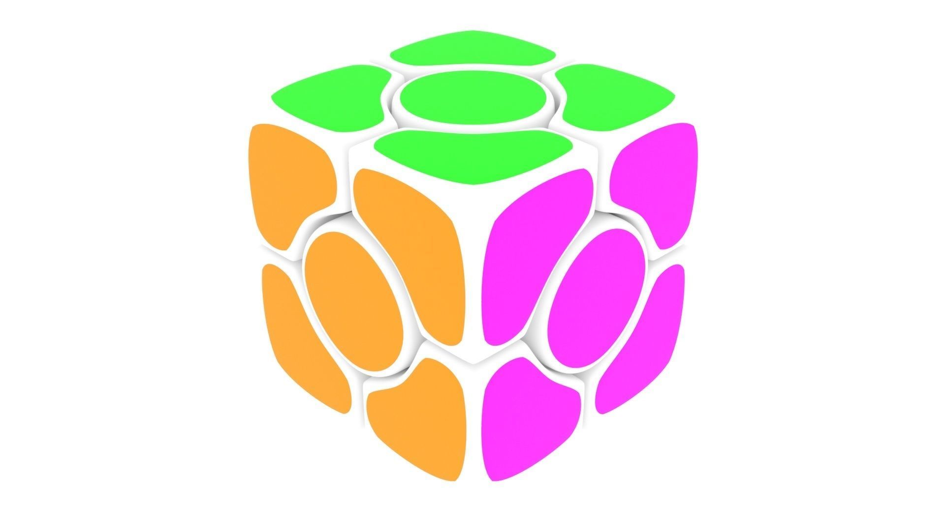 Six Spot Cubes Set 3D model_18