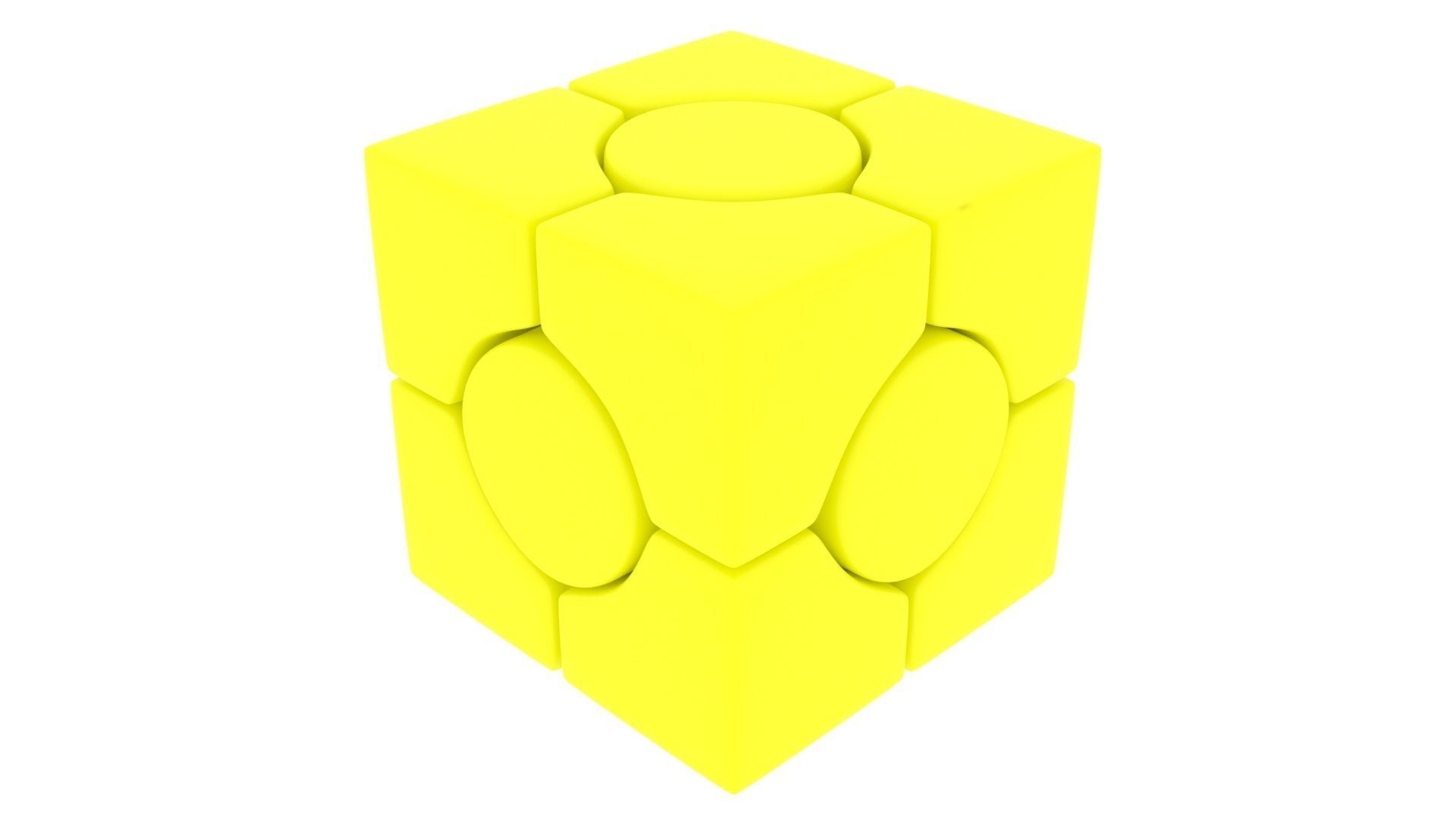 Six Spot Cubes Set 3D model_26