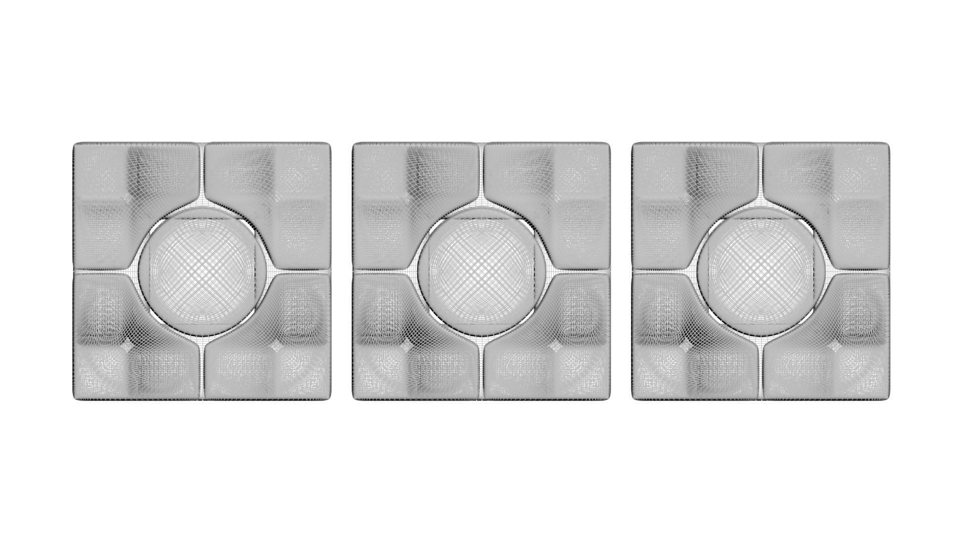 Six Spot Cubes Set 3D model_47