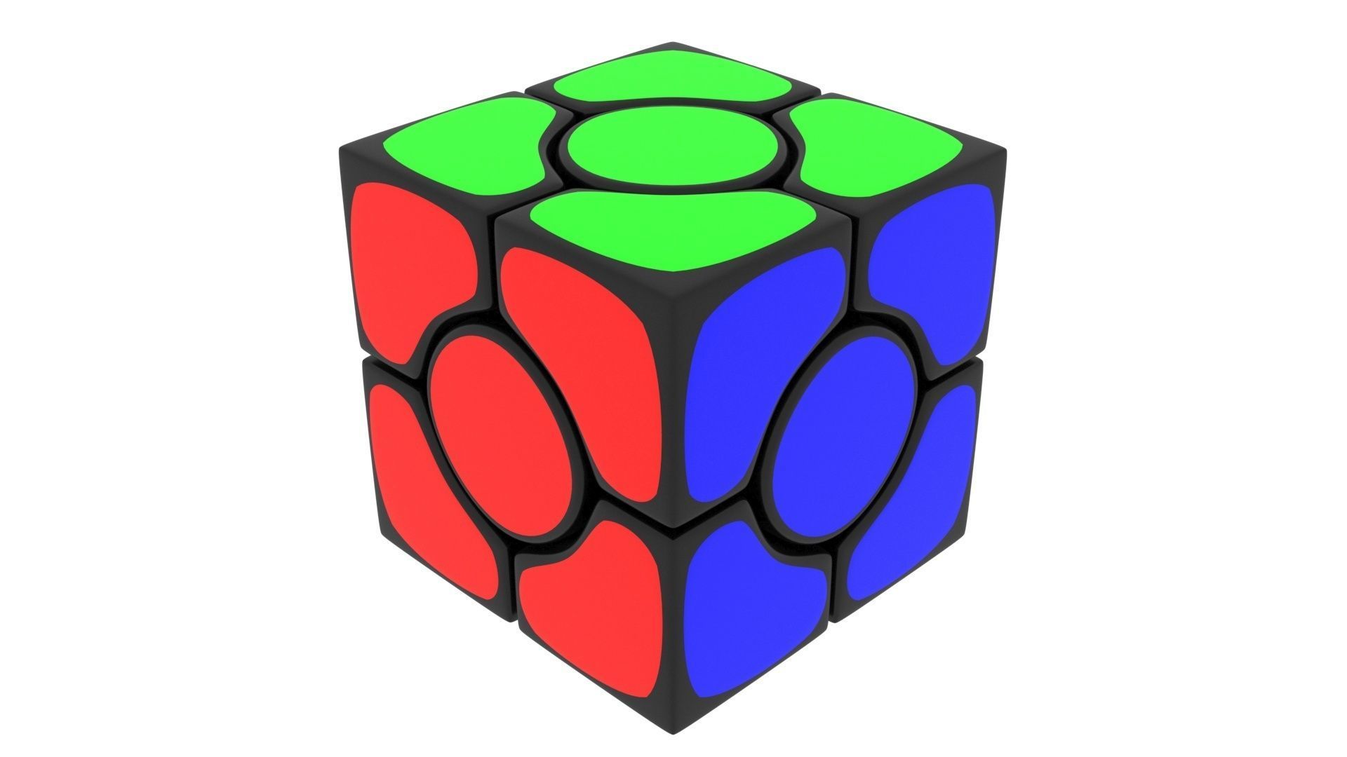 Six Spot Cubes Set 3D model_17