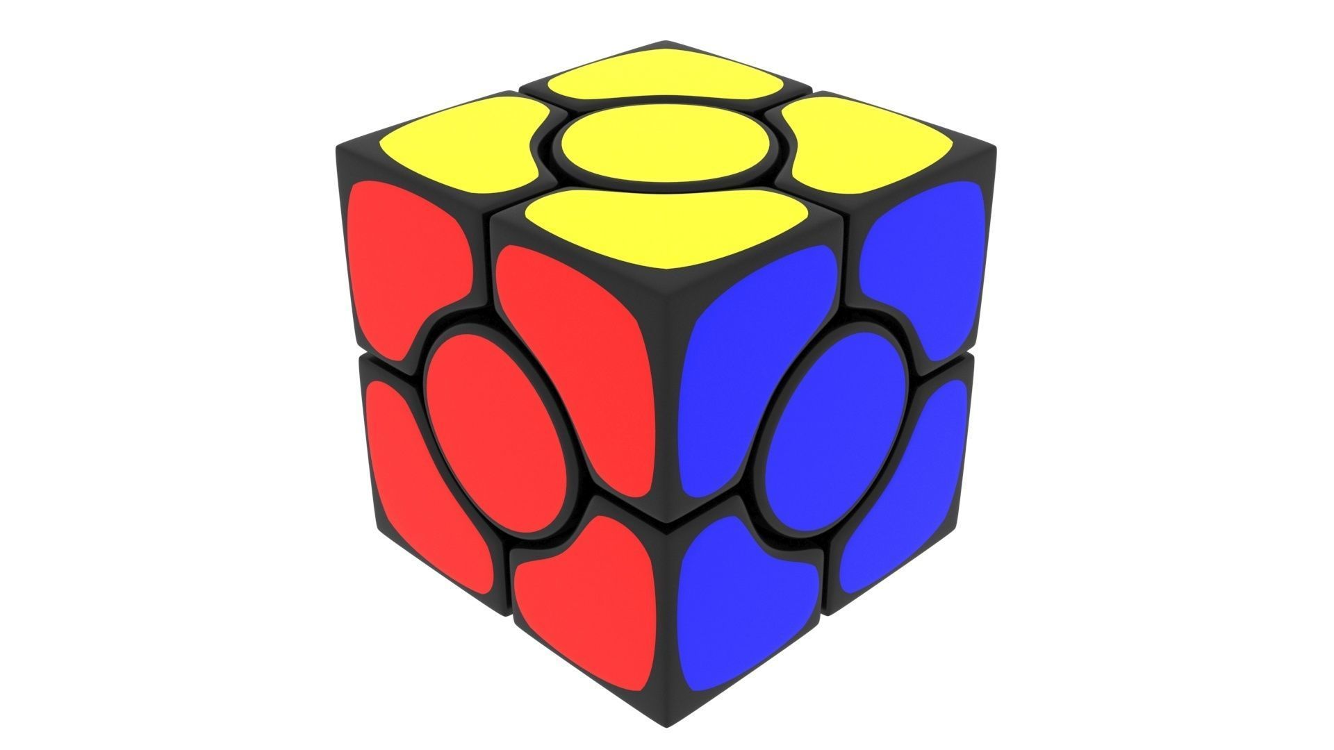 Six Spot Cubes Set 3D model_16