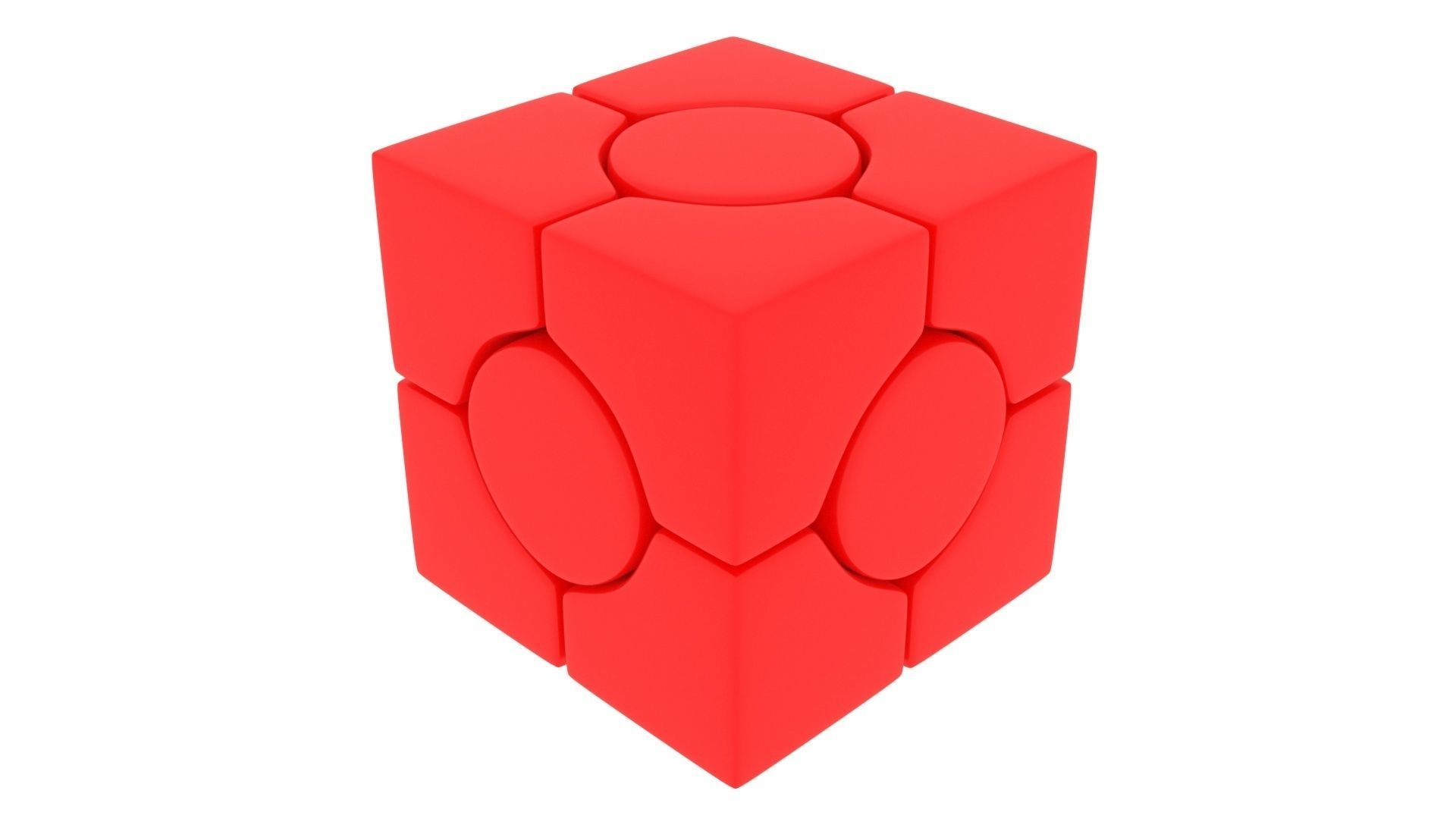 Six Spot Cubes Set 3D model_24
