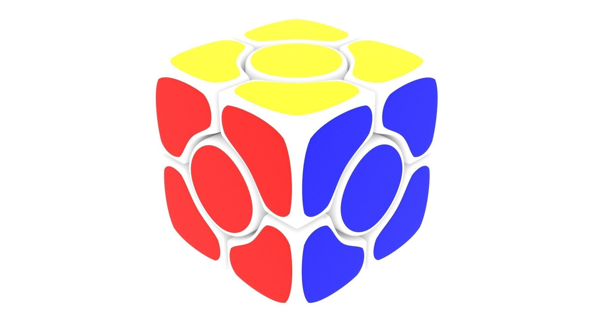 Six Spot Cubes Set 3D model_19