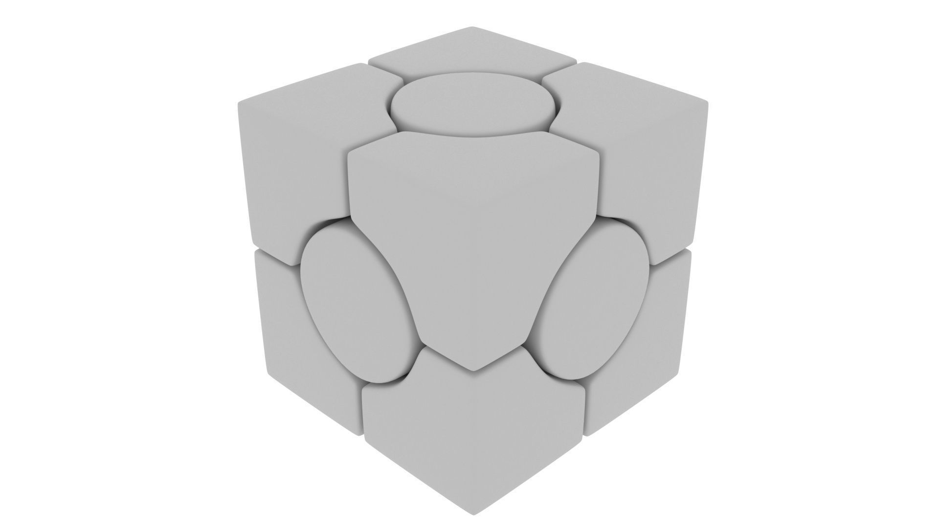 Six Spot Cubes Set 3D model_38