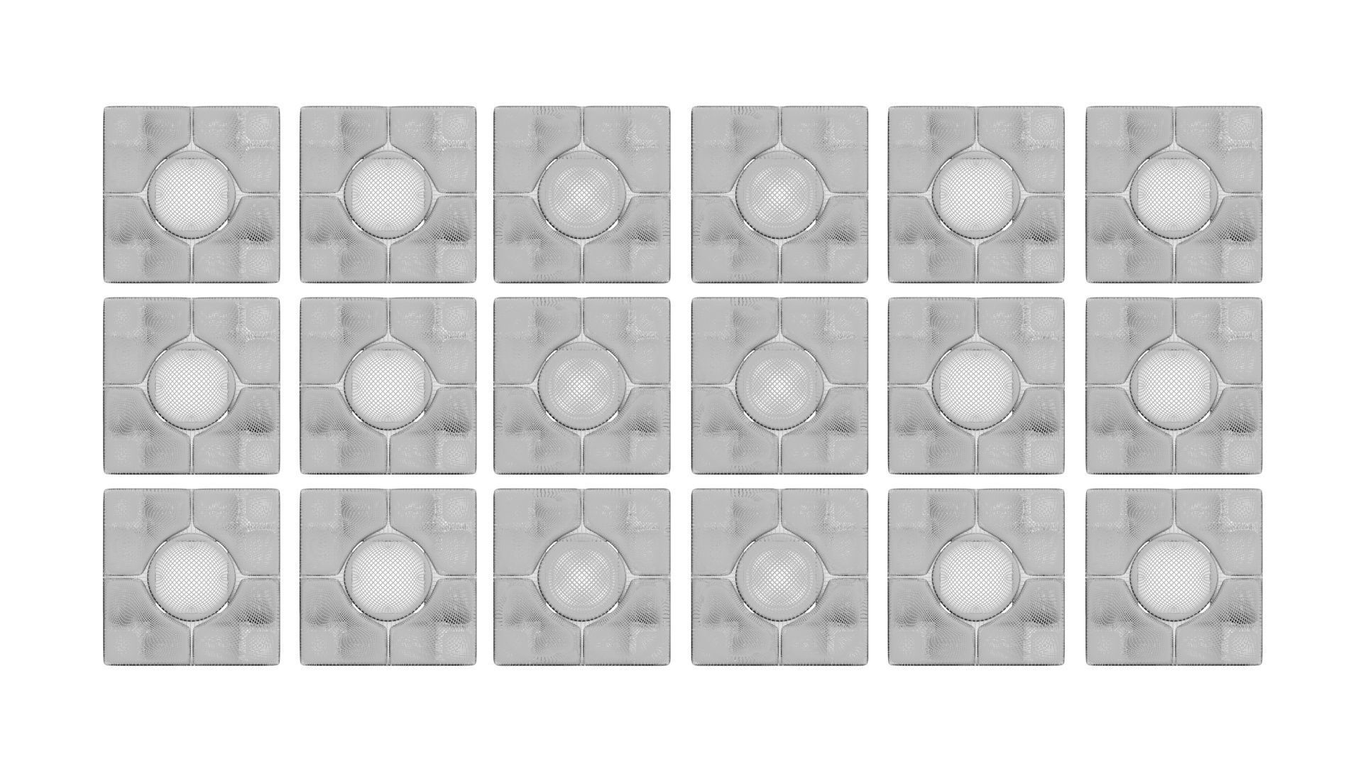 Six Spot Cubes Set 3D model_45