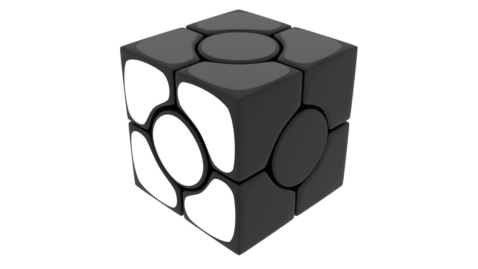 Six Spot Cubes Set 3D model_33