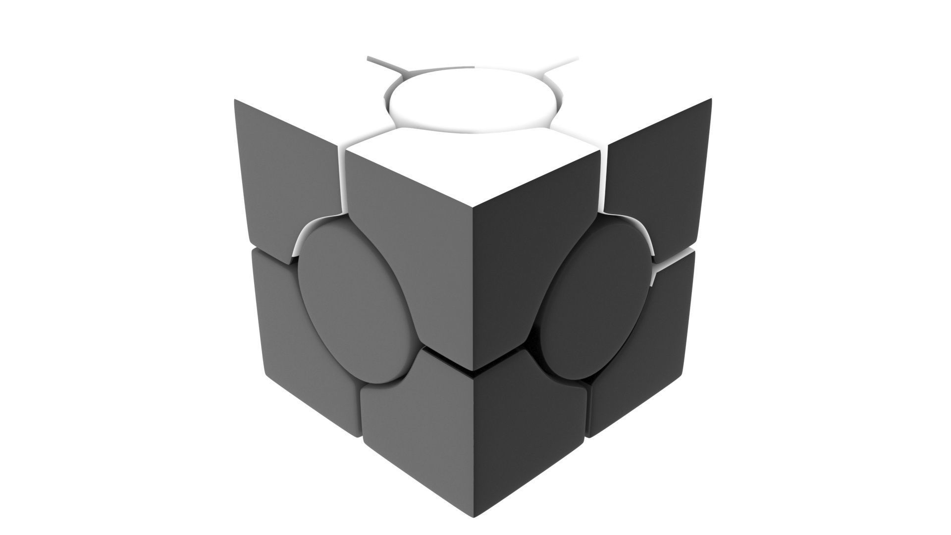 Six Spot Cubes Set 3D model_13