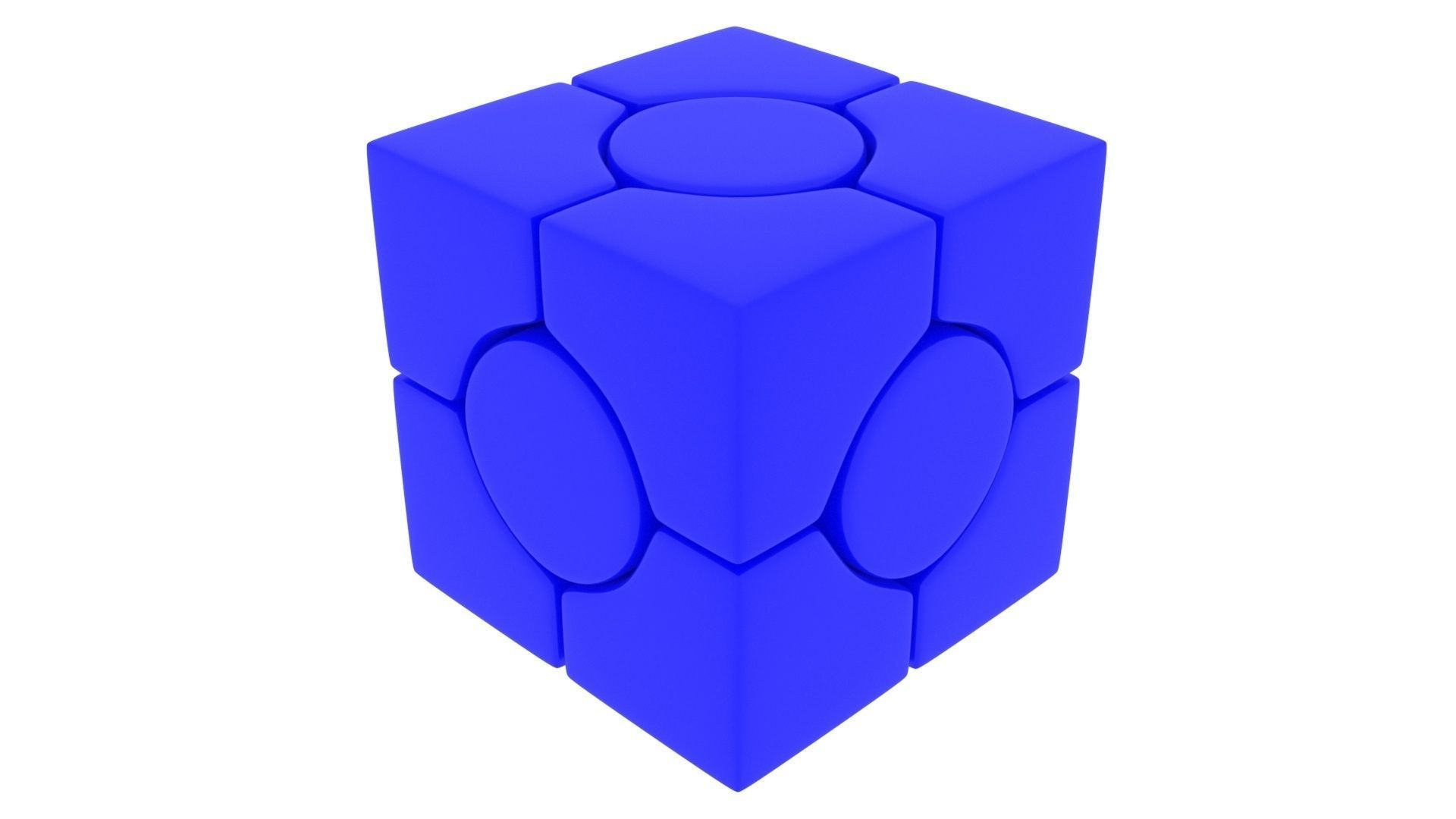 Six Spot Cubes Set 3D model_22