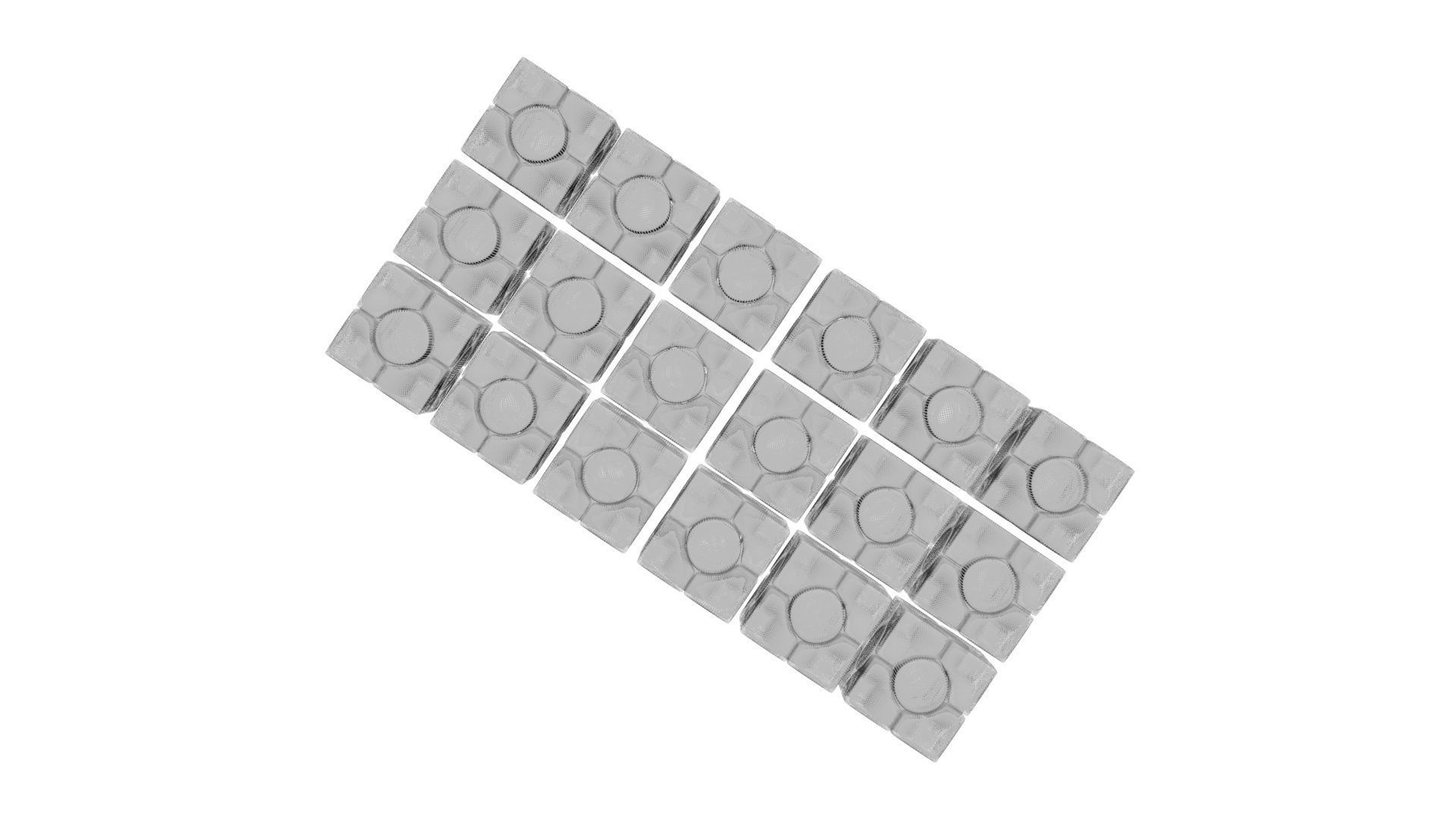 Six Spot Cubes Set 3D model_43