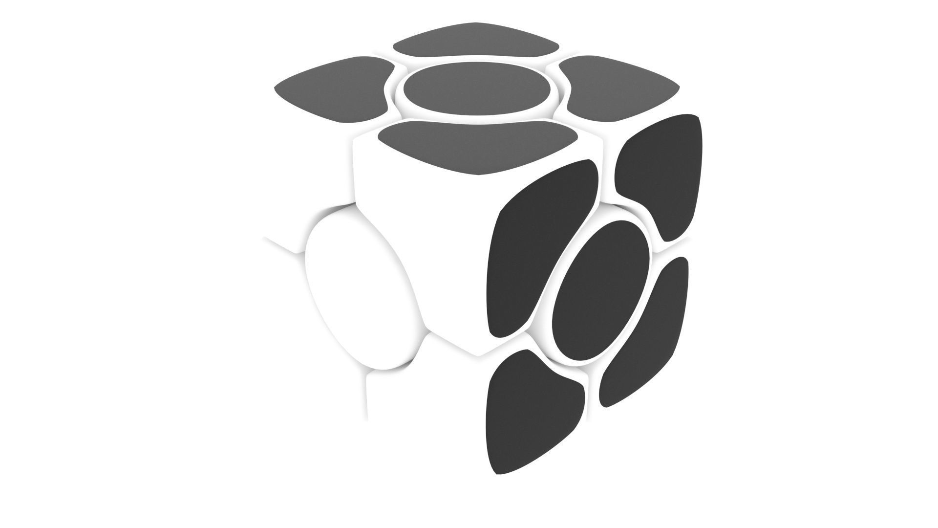 Six Spot Cubes Set 3D model_35