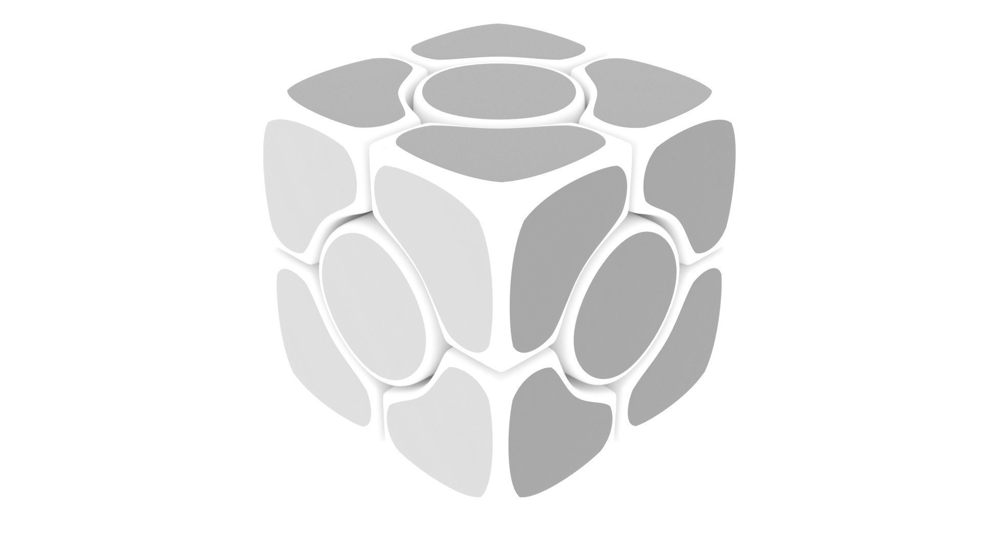 Six Spot Cubes Set 3D model_36