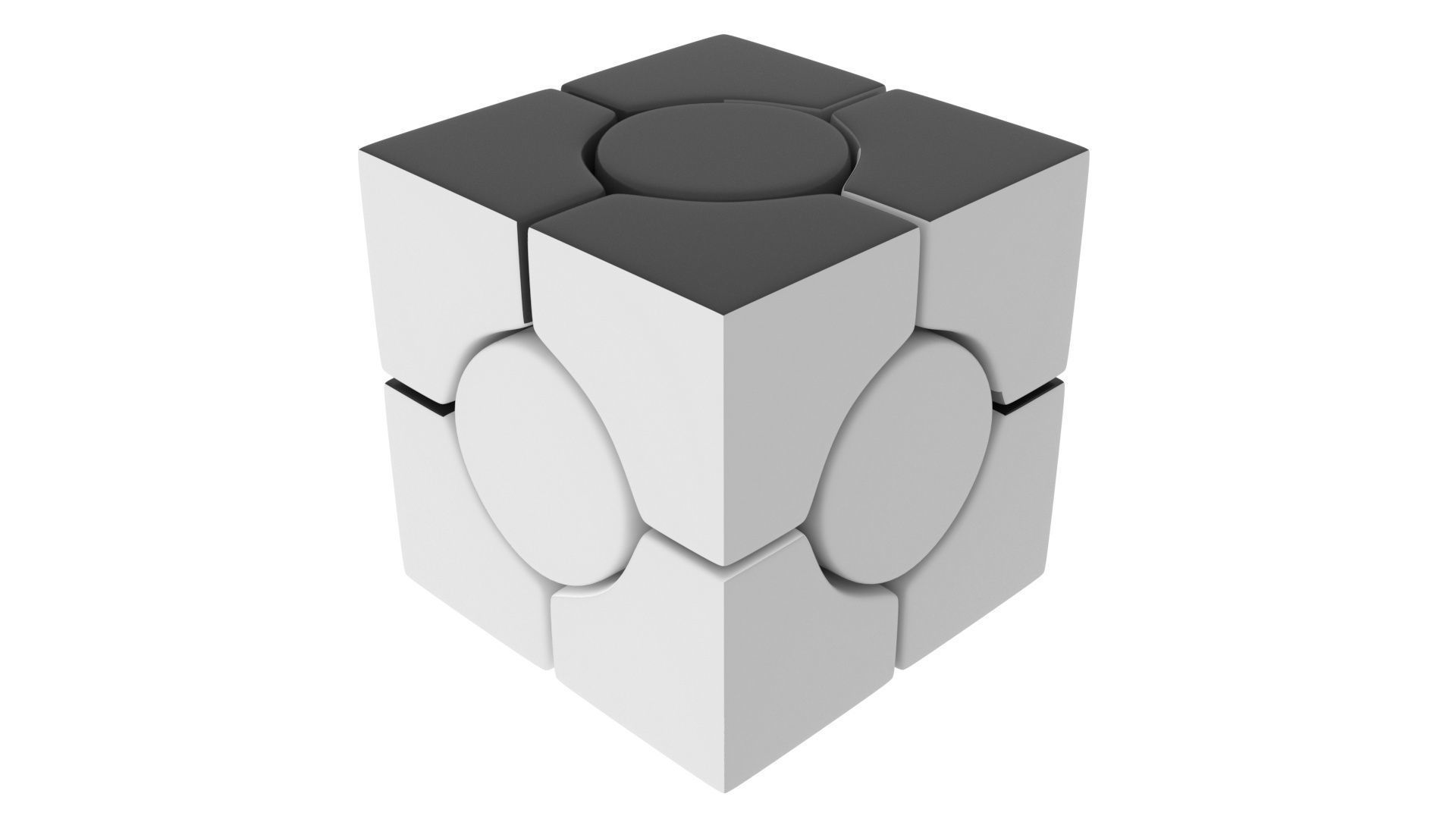 Six Spot Cubes Set 3D model_14