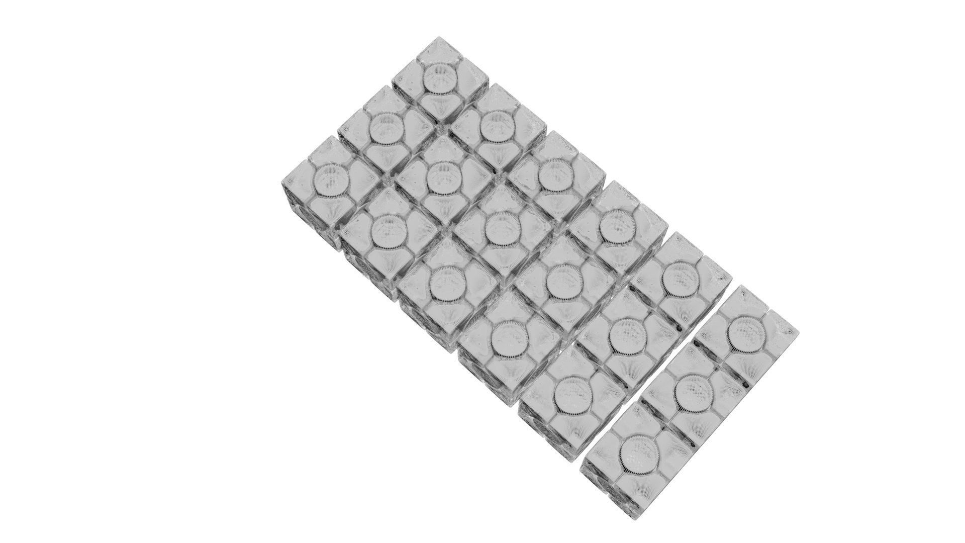 Six Spot Cubes Set 3D model_40