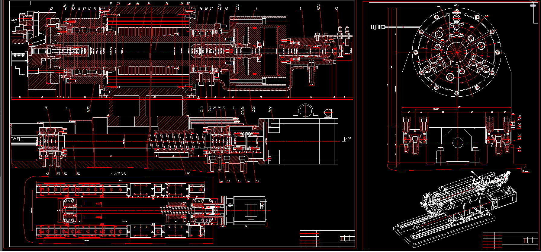 Counter Spindle  of CNC Lathe  3D model_4