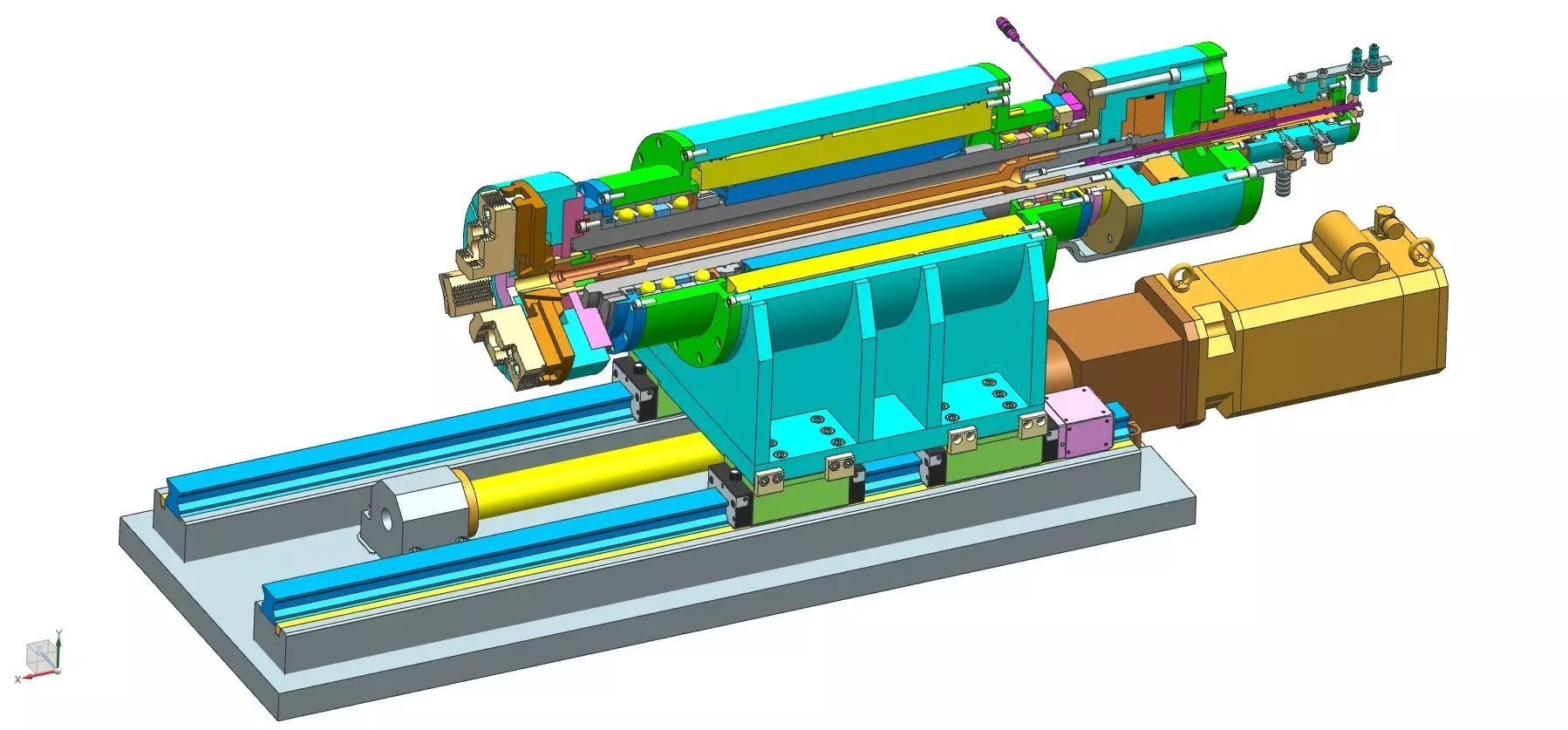 Counter Spindle  of CNC Lathe  3D model_0