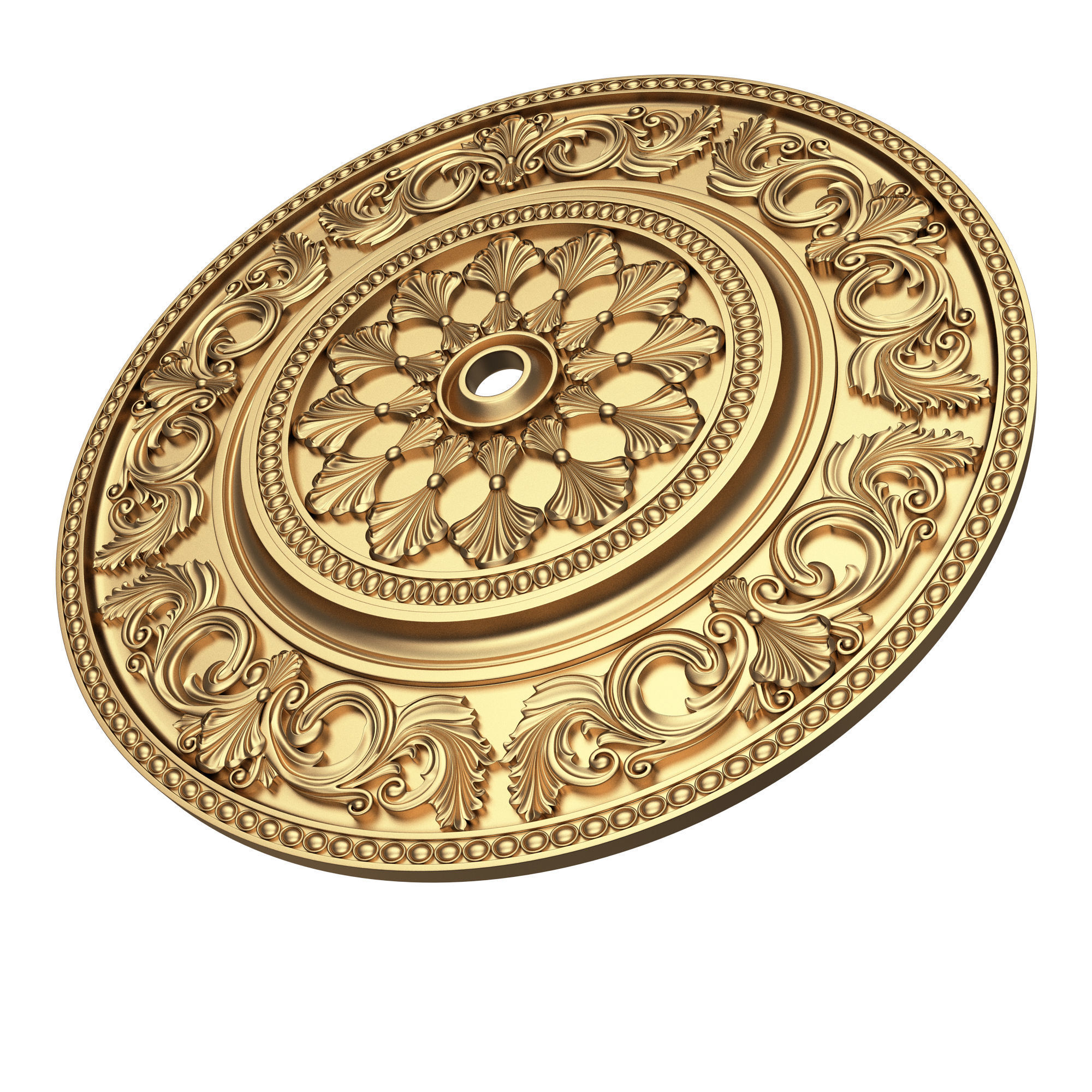 Collection of Ceiling Rosettes Low-poly 3D model_35