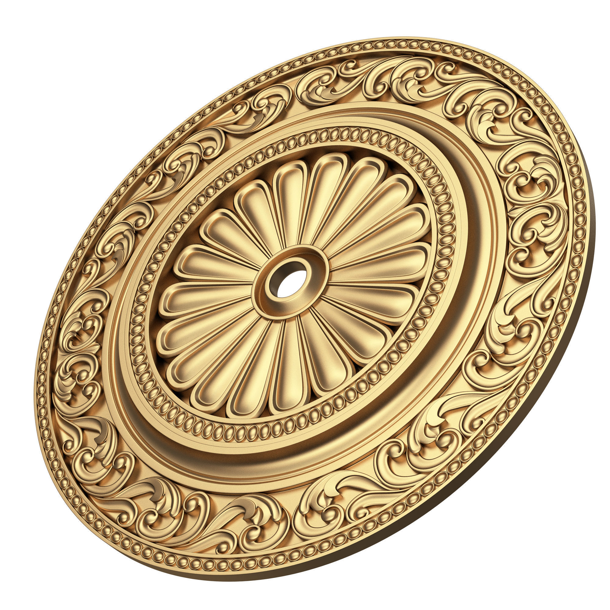 Collection of Ceiling Rosettes Low-poly 3D model_5