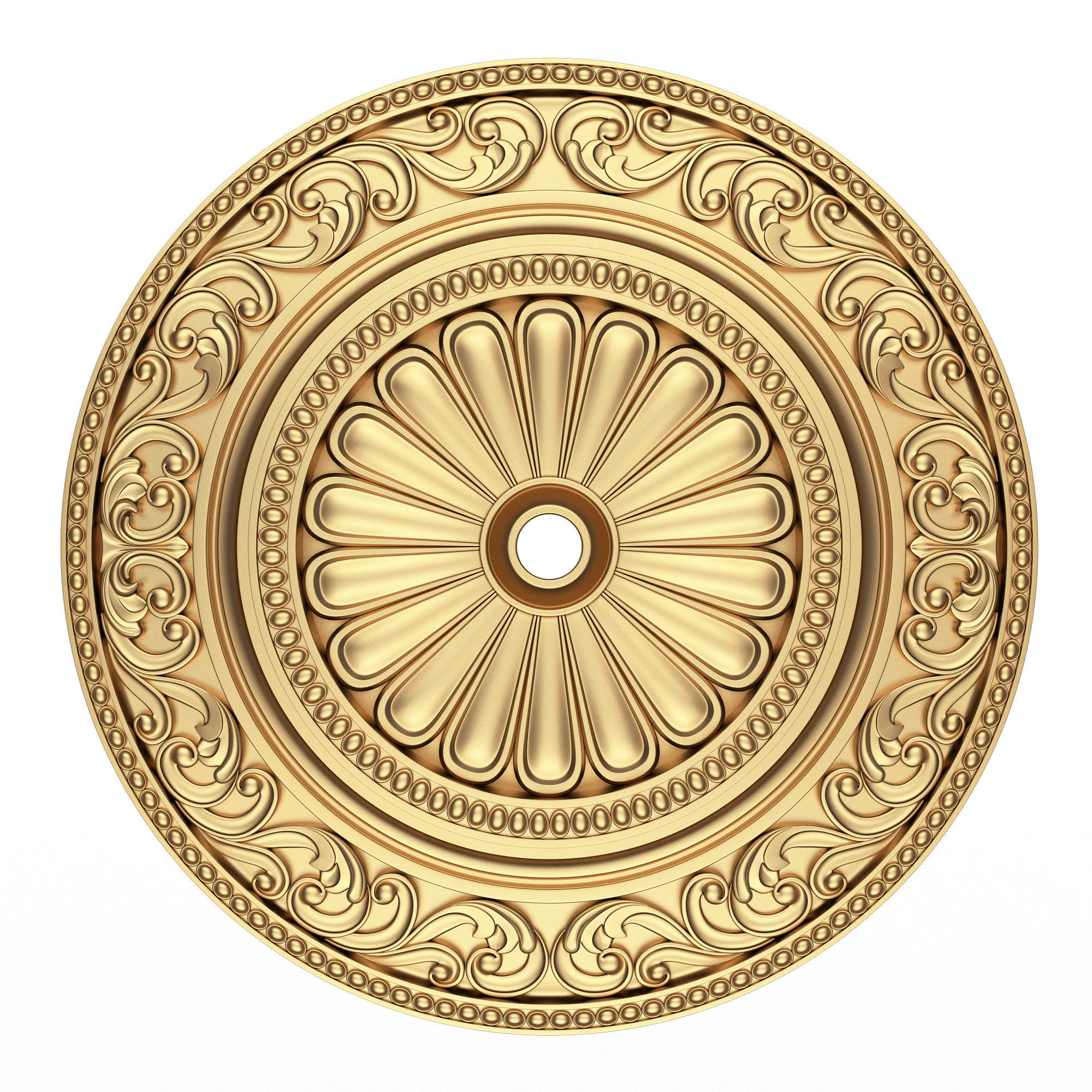 Collection of Ceiling Rosettes Low-poly 3D model_1