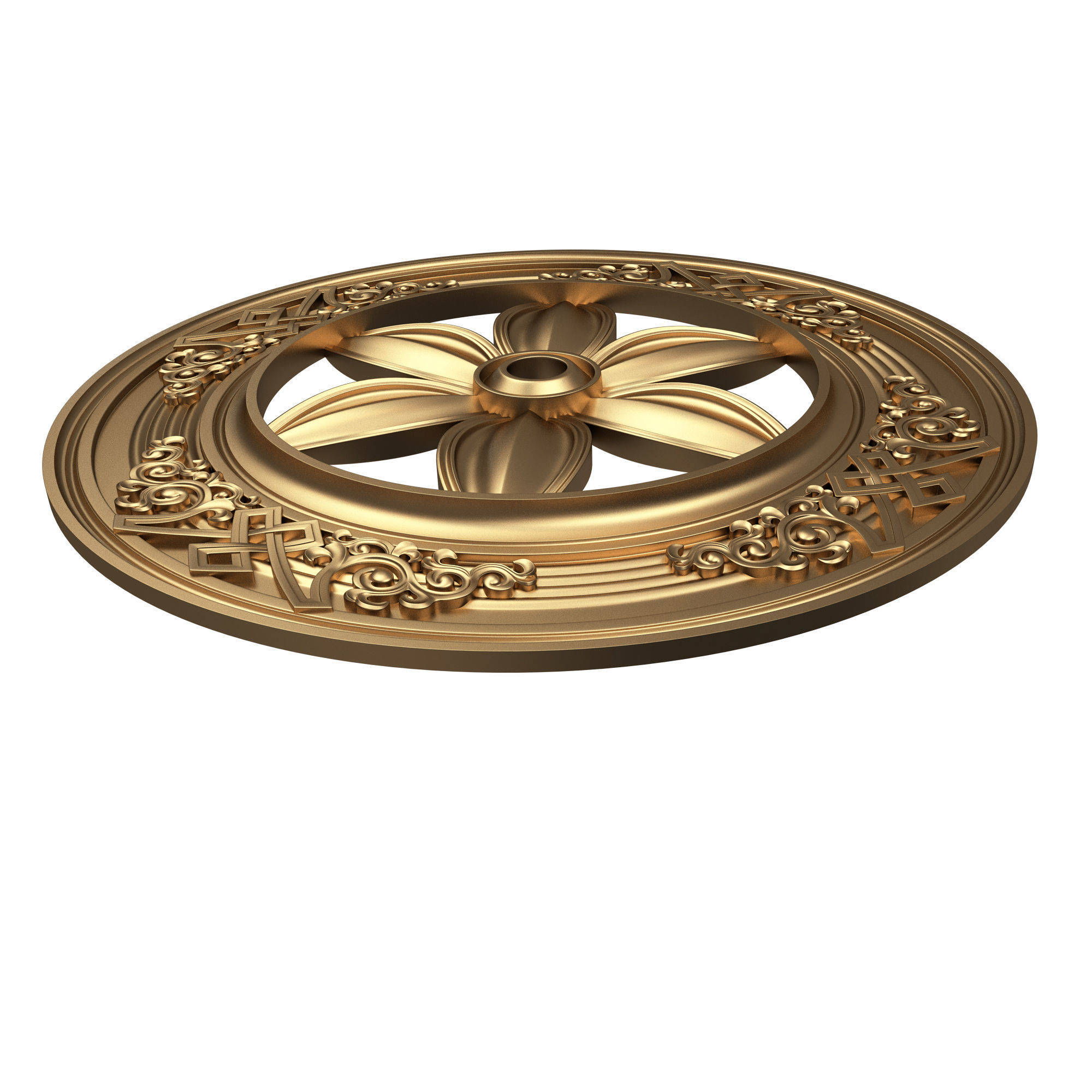 Collection of Ceiling Rosettes Low-poly 3D model_18