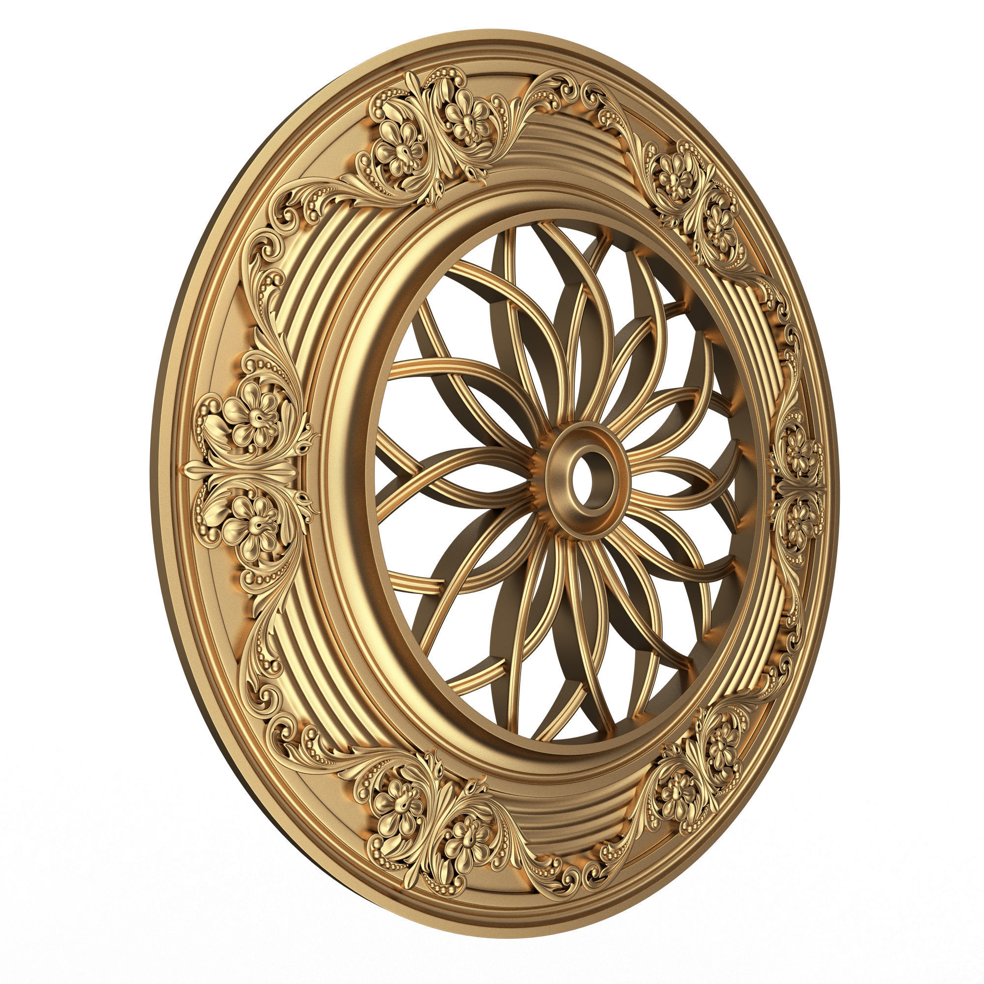 Collection of Ceiling Rosettes Low-poly 3D model_10