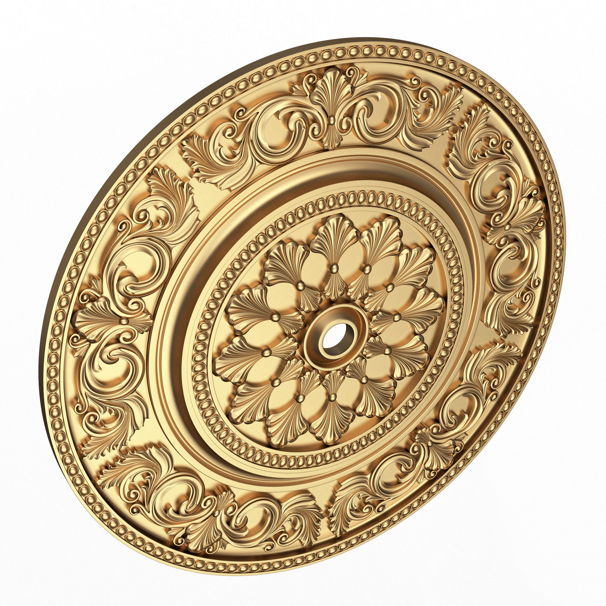 Collection of Ceiling Rosettes Low-poly 3D model_32