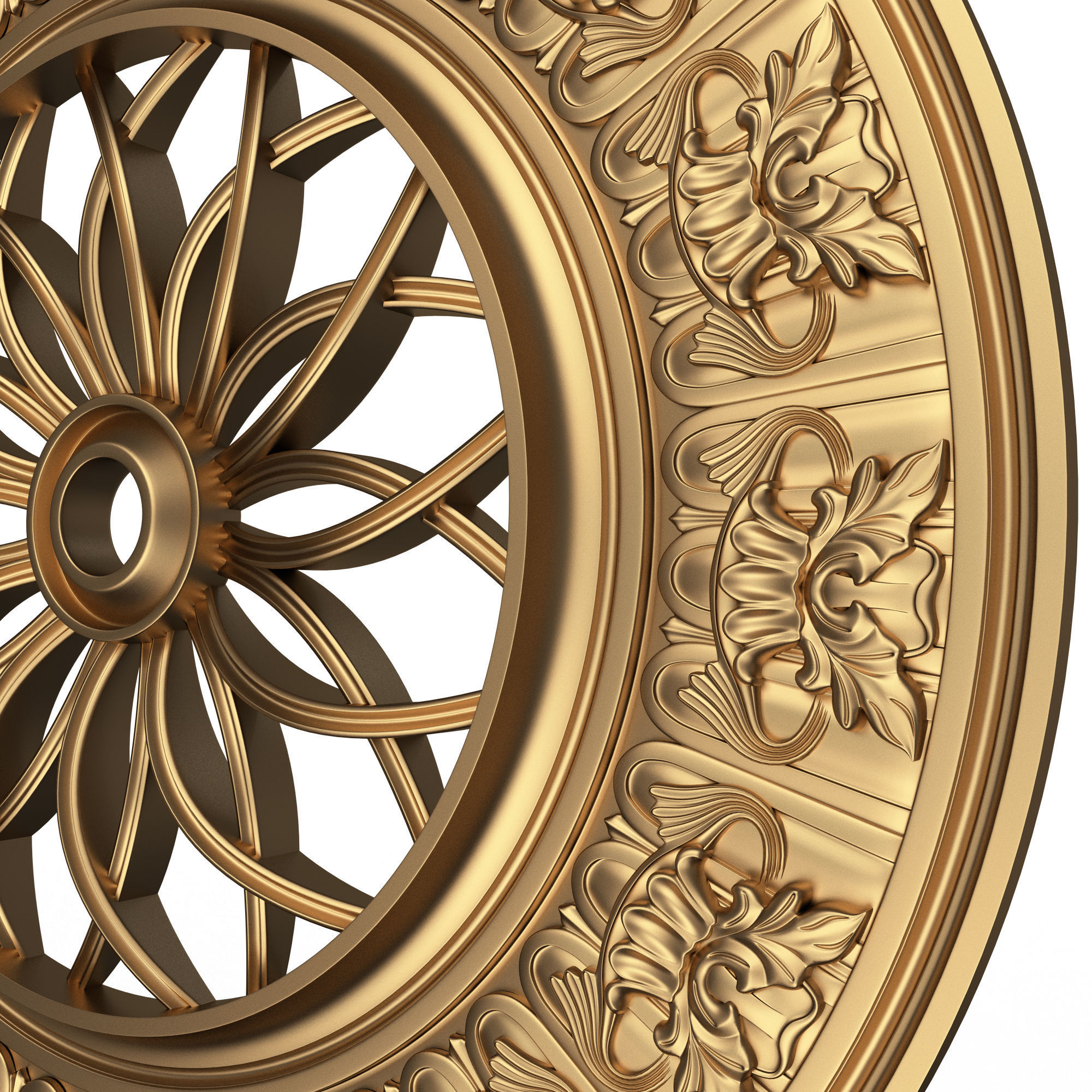Collection of Ceiling Rosettes Low-poly 3D model_21