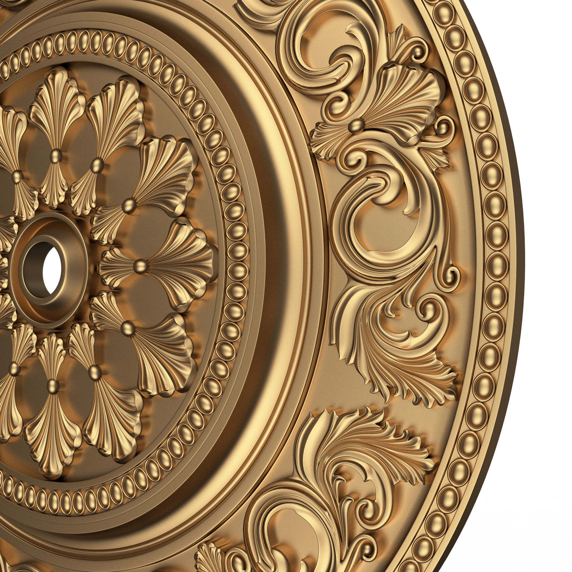 Collection of Ceiling Rosettes Low-poly 3D model_33