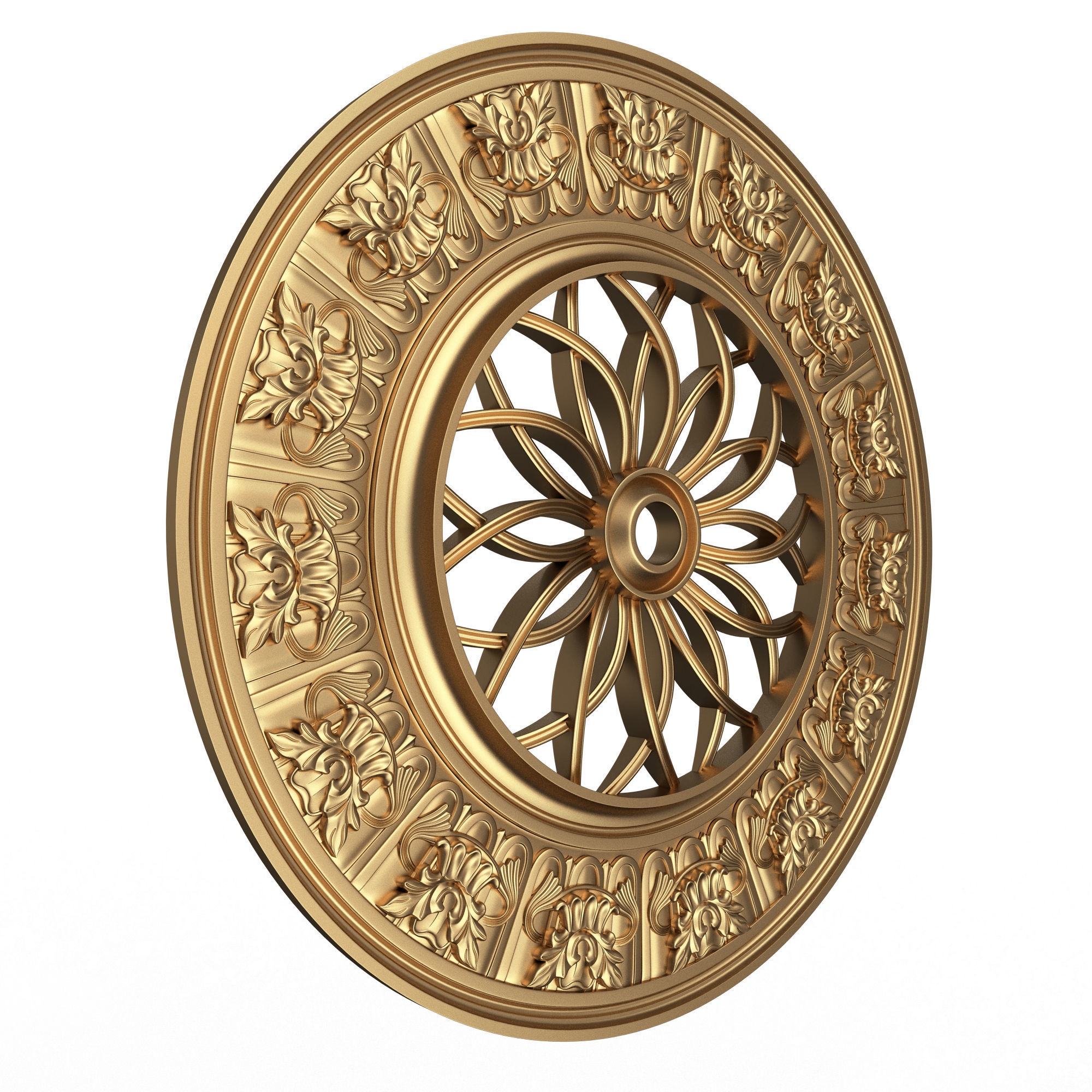 Collection of Ceiling Rosettes Low-poly 3D model_22